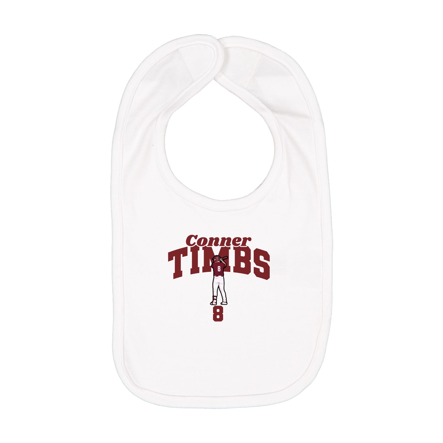 Infant Bib — Signature Arch in White