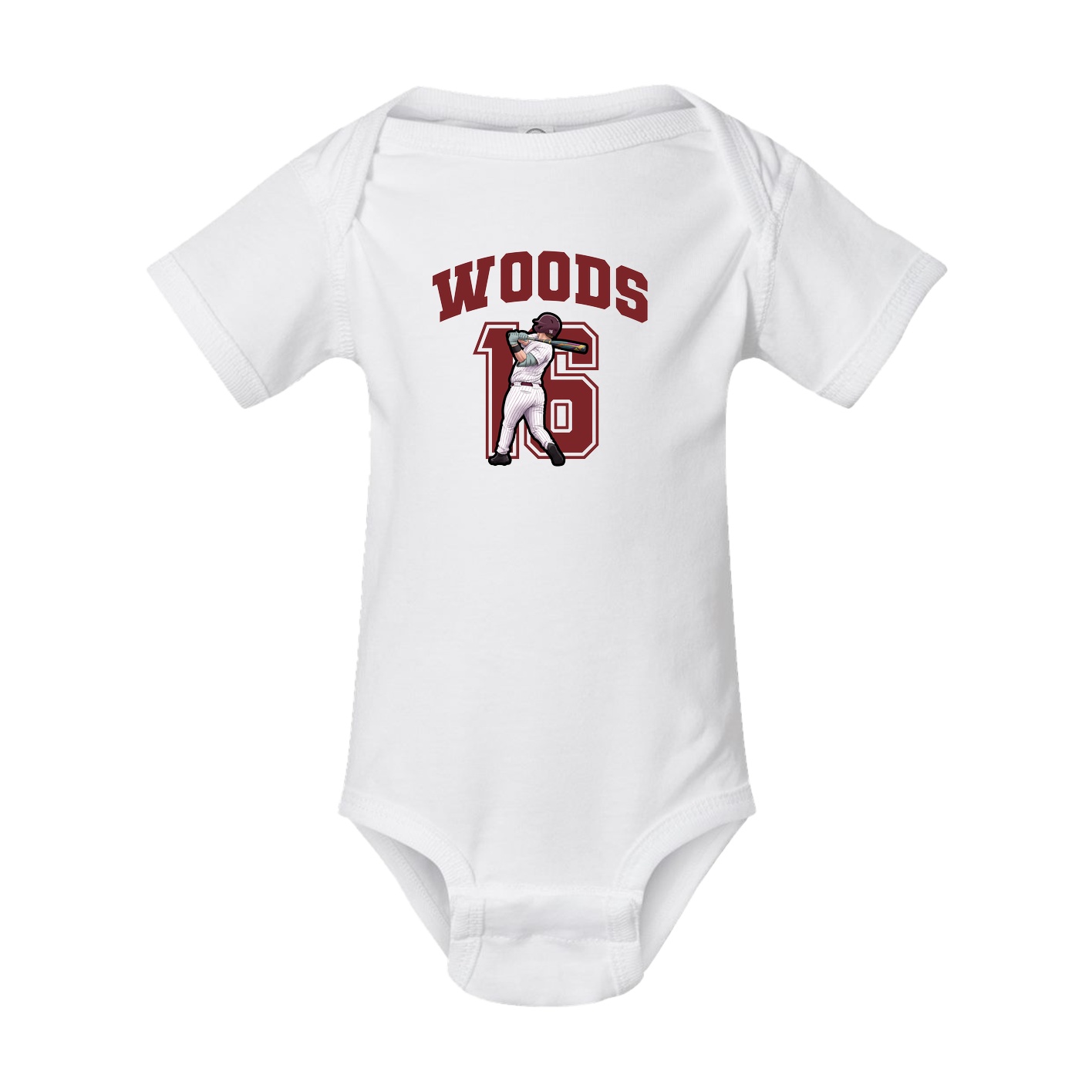 Baby Onesie — Number in White