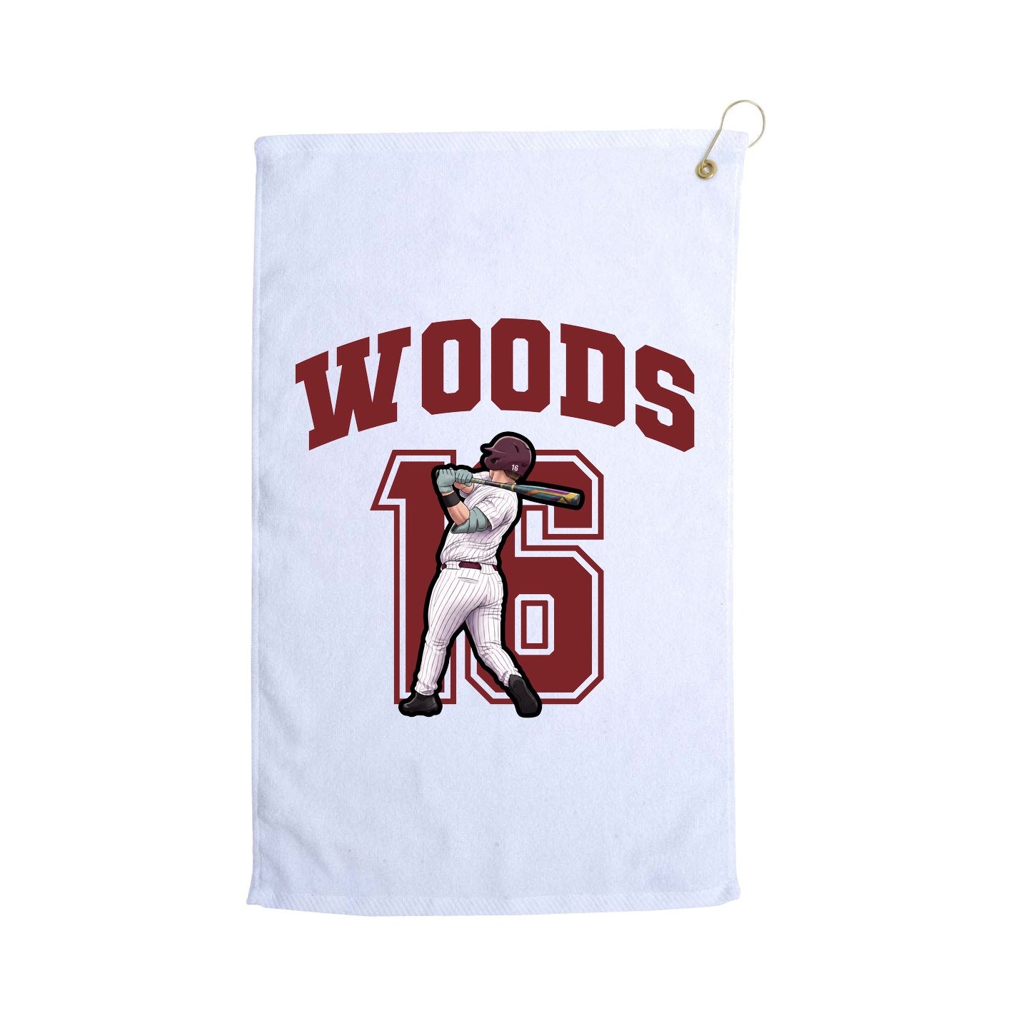Golf Towel — Number in White