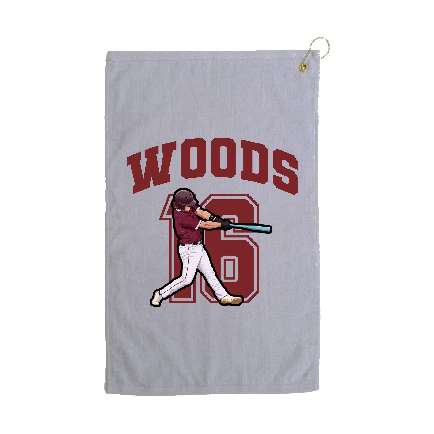 Golf Towel — Number in Grey