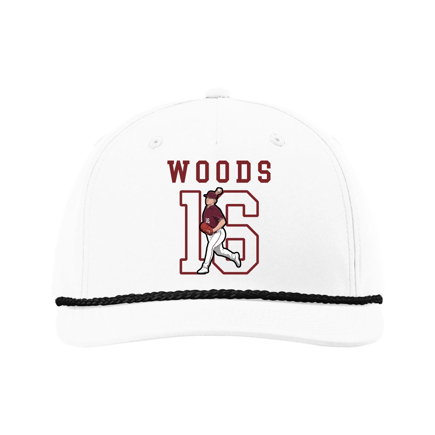 Five-Panel Classic Rope Cap — Shirsey in White