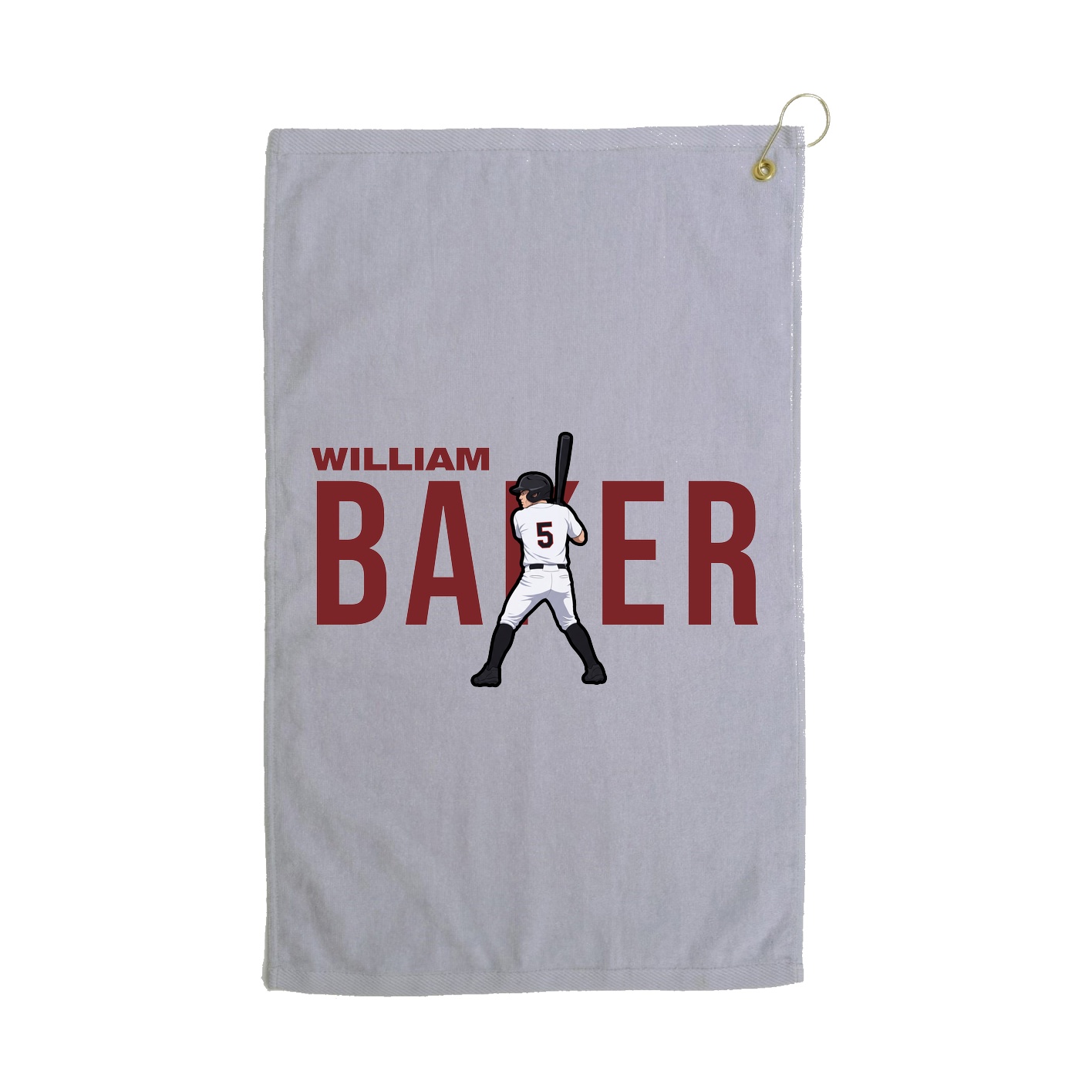 Golf Towel — Player Name in Grey