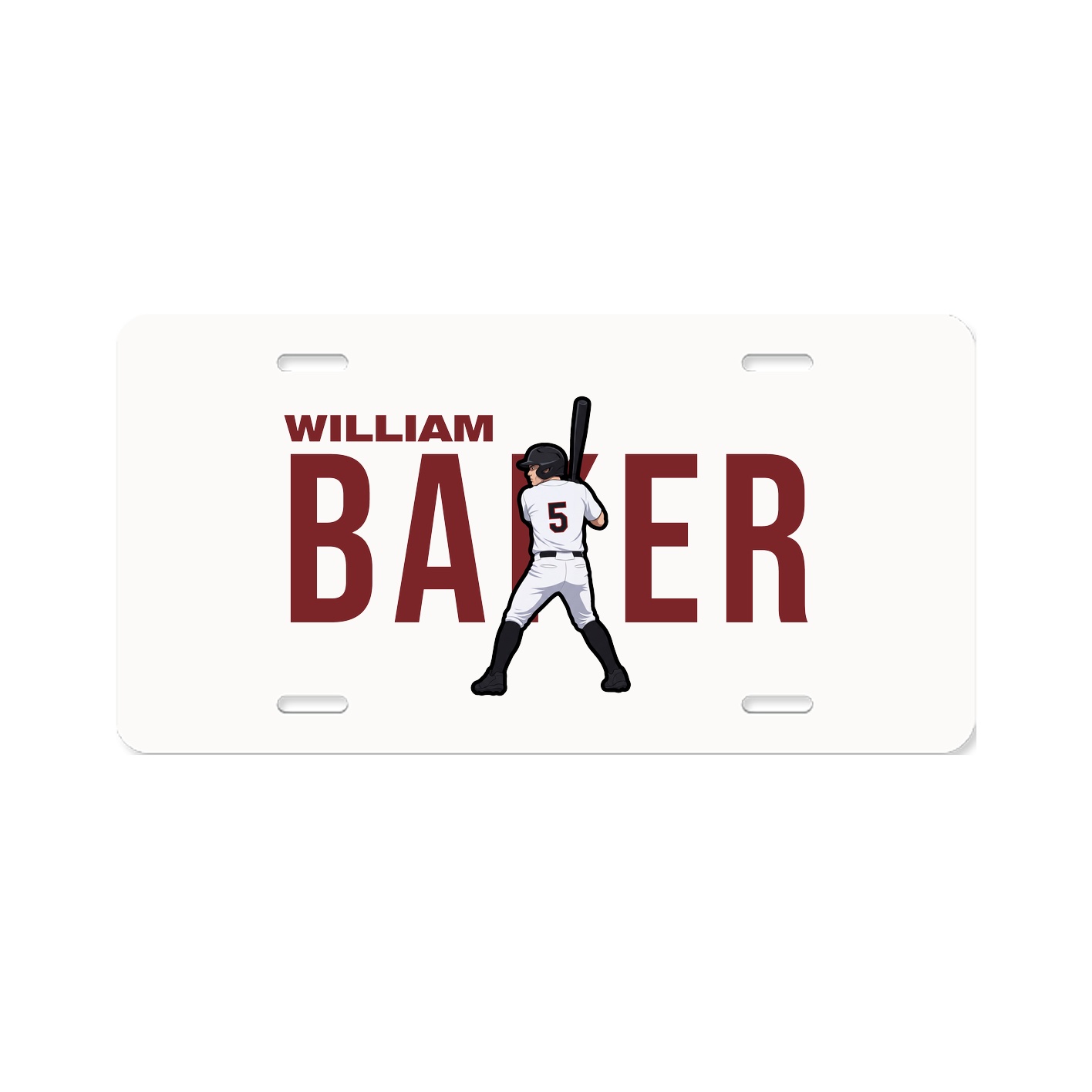 License Plate — Player Name in Classic