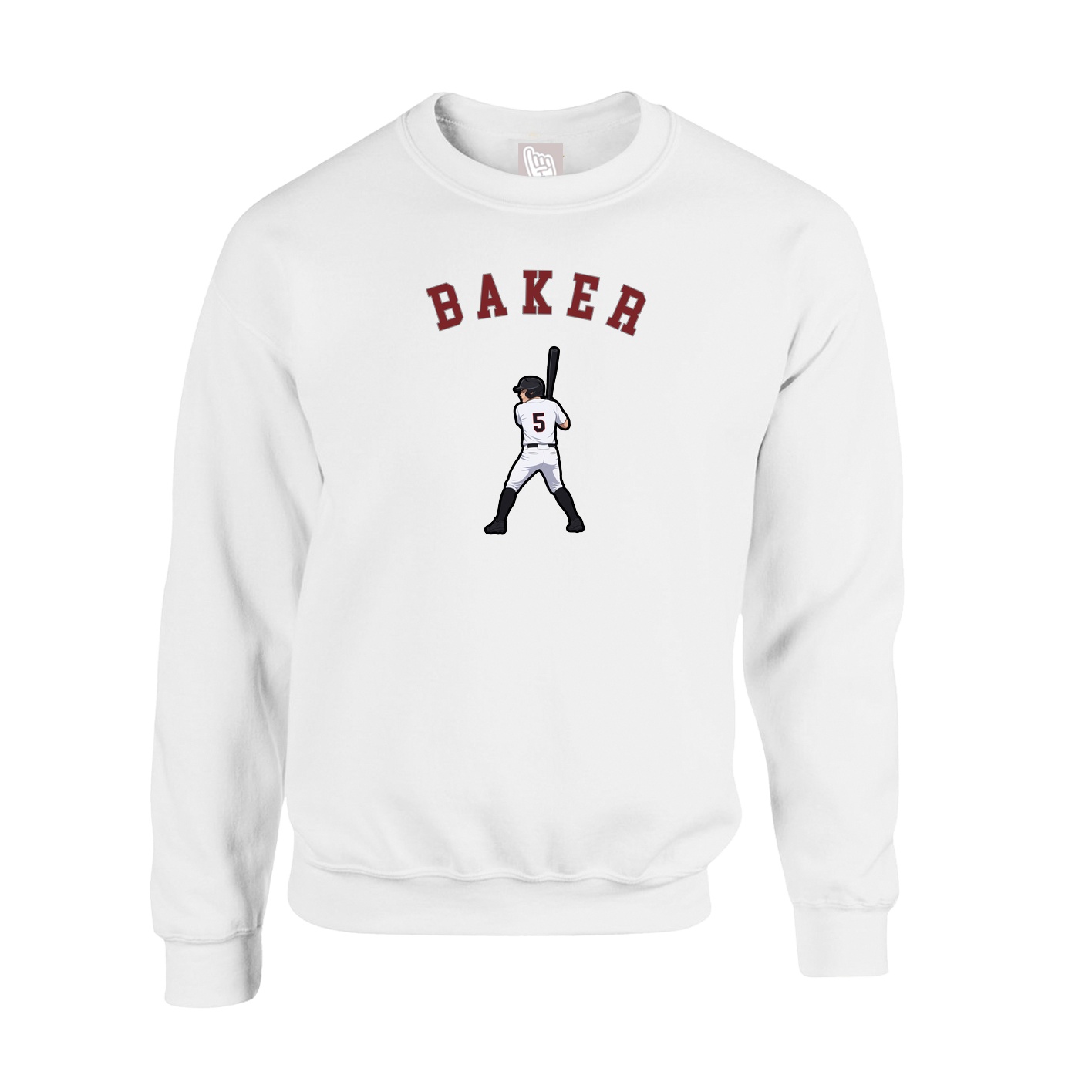 Fleece Crew — Shirsey Arch in White