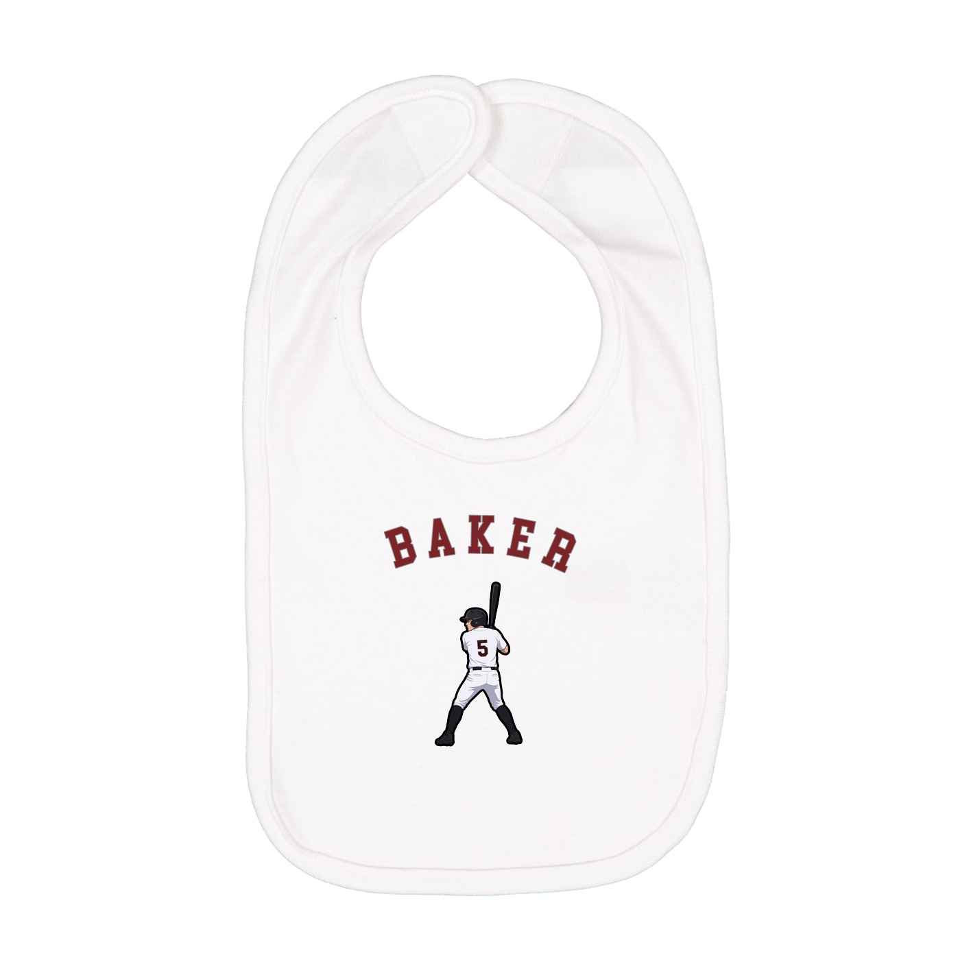 Infant Bib — Shirsey Arch in White
