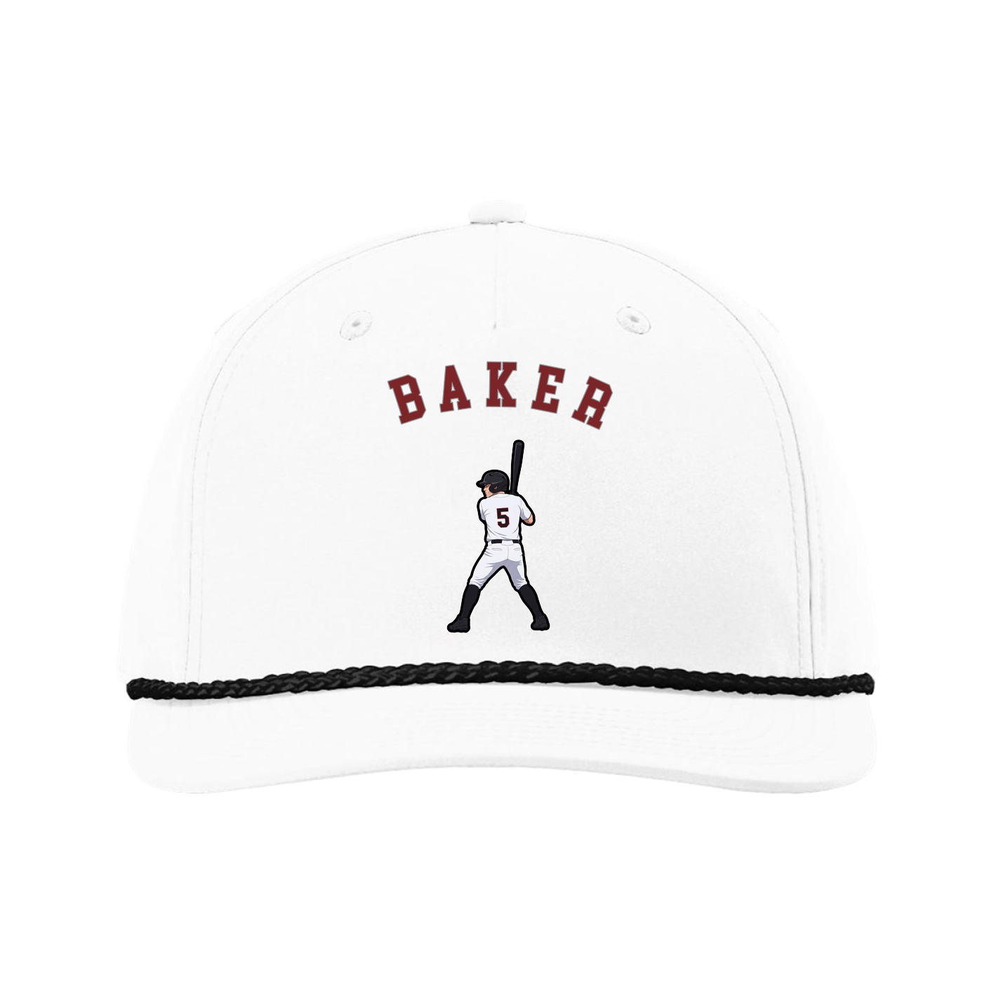 Five-Panel Classic Rope Cap — Shirsey Arch in White