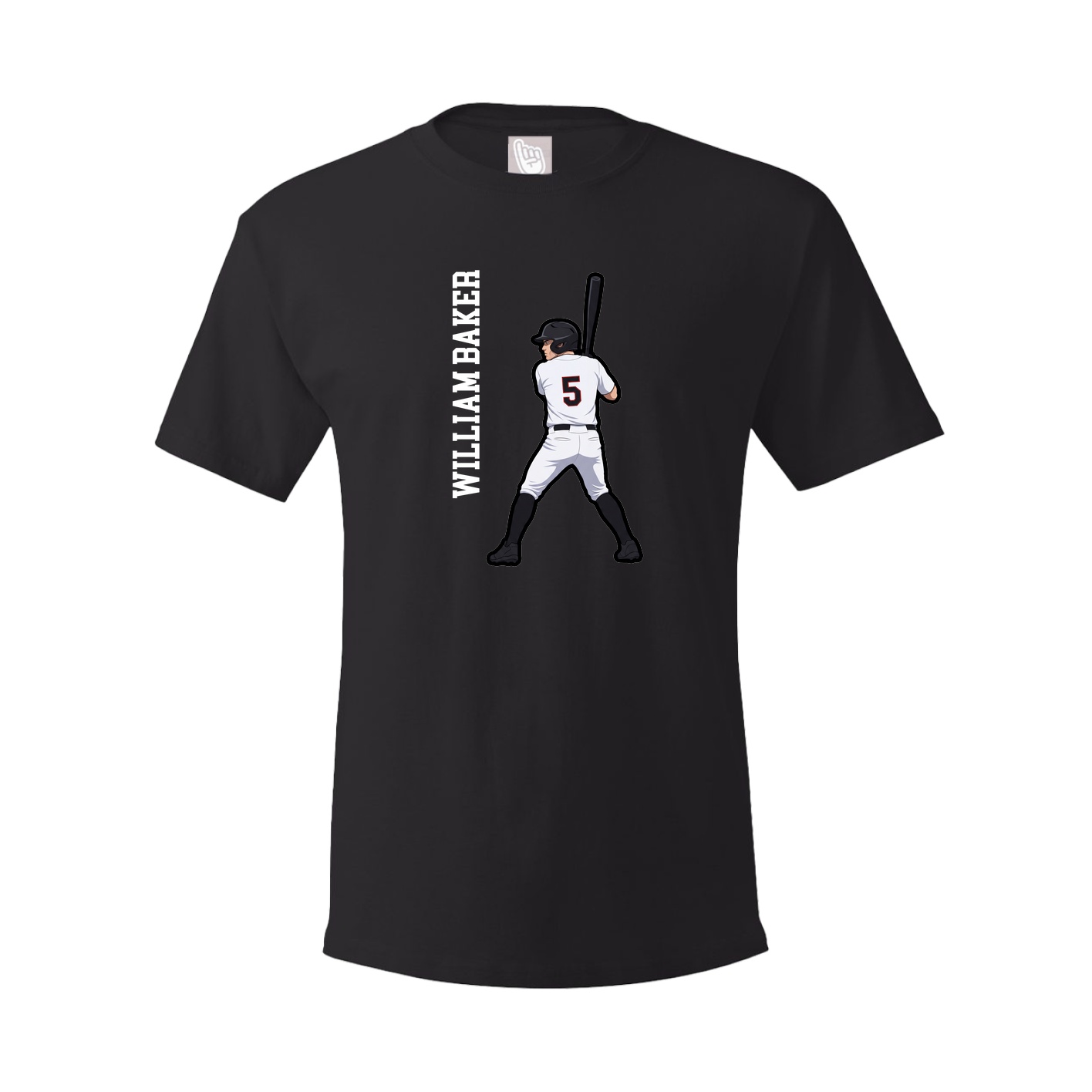 Tee — Name Vertical in Black