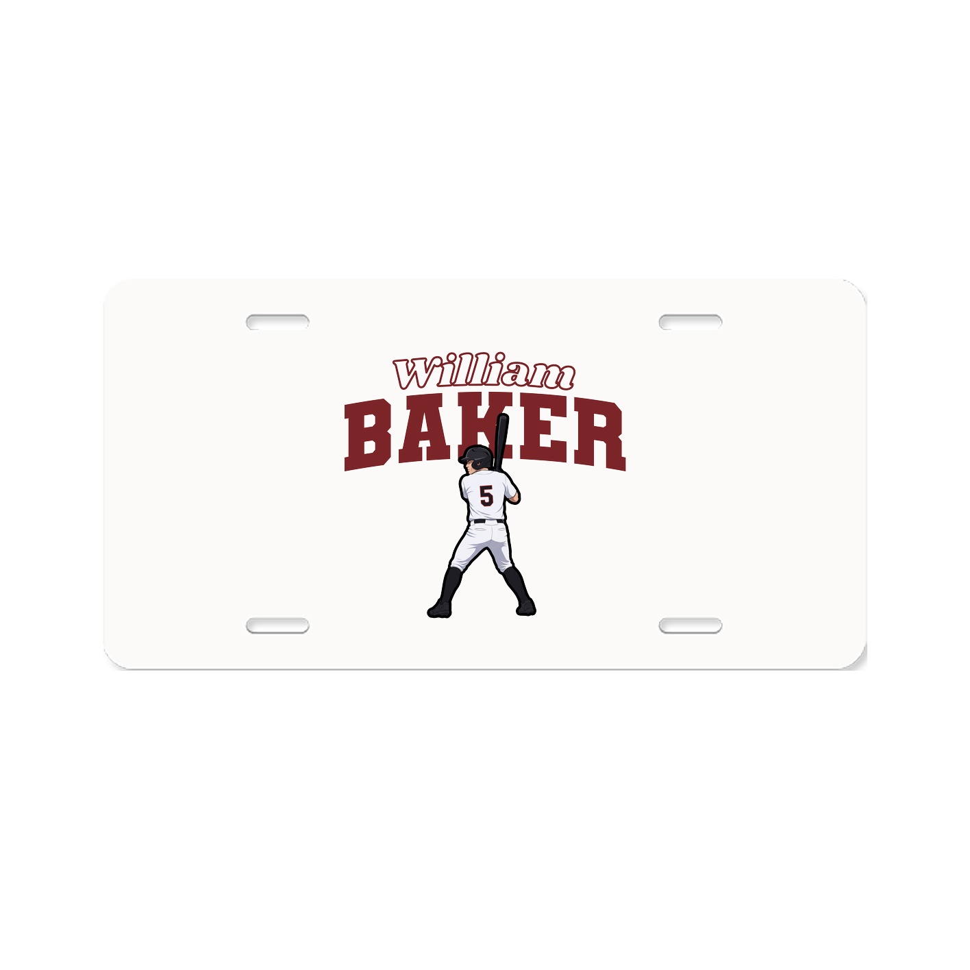 License Plate — Name Arch in Classic