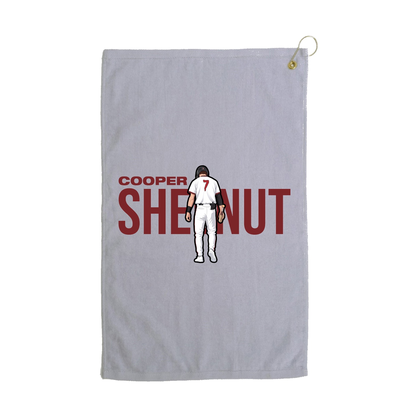 Golf Towel — Player Name in Grey
