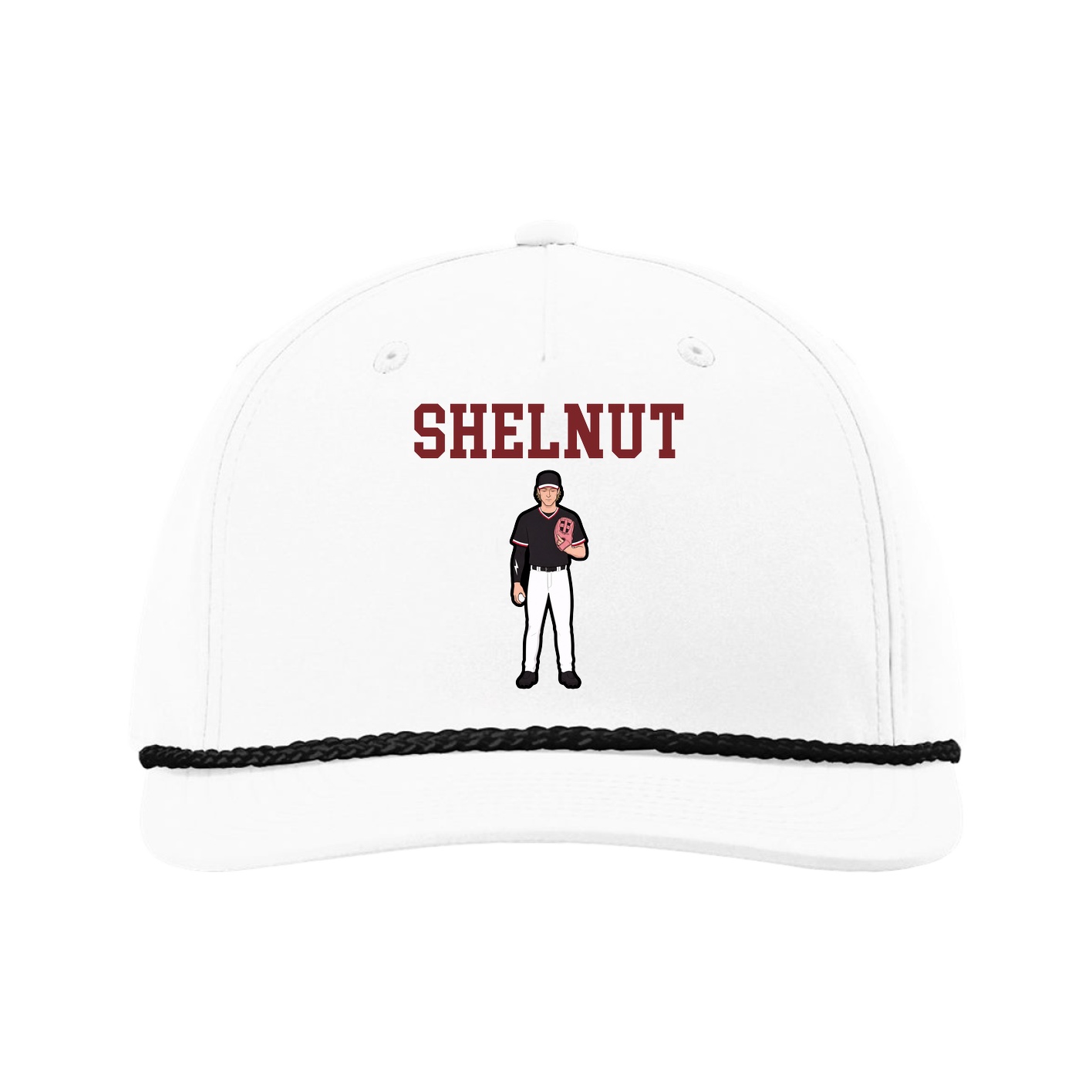 Five-Panel Classic Rope Cap — Shirsey in White