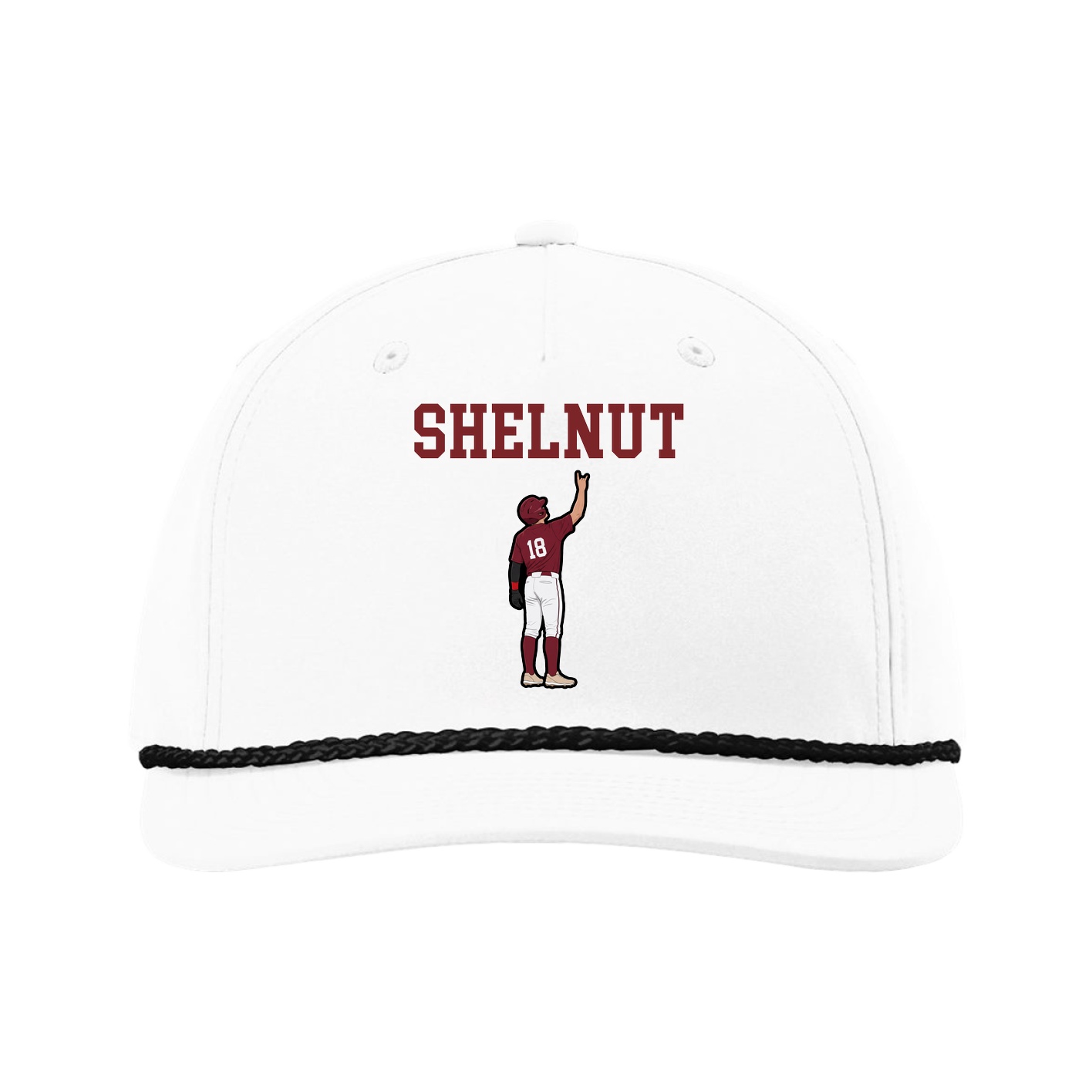 Five-Panel Classic Rope Cap — Shirsey in White