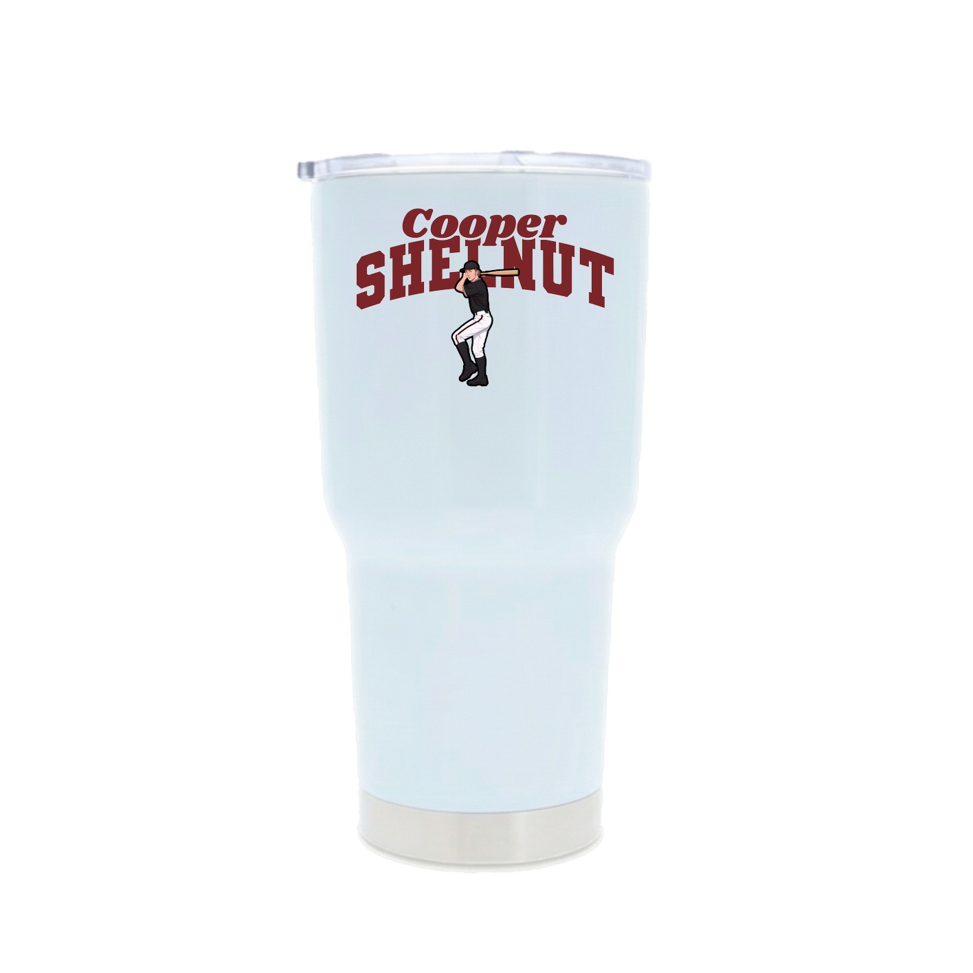 30oz Stainless Steel Tumbler — Signature Arch in White