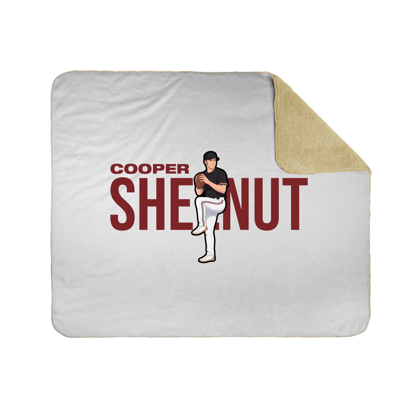 Throw Blanket — Player Name in White