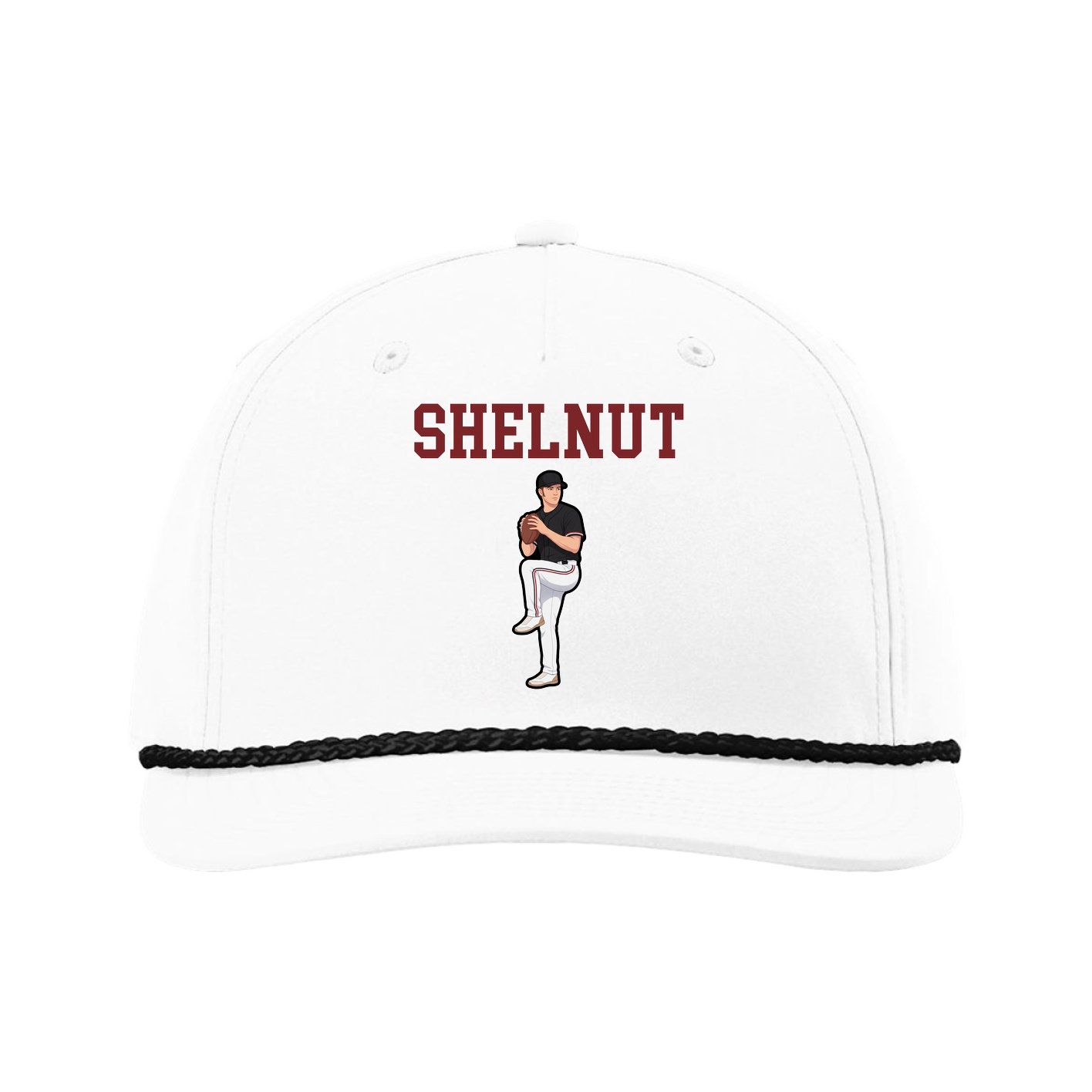 Five-Panel Classic Rope Cap — Shirsey in White
