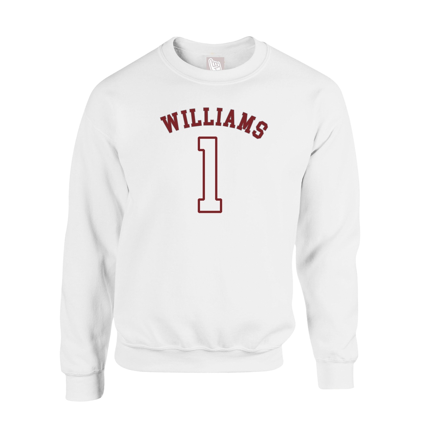 Fleece Crew — Shirsey Arch in White