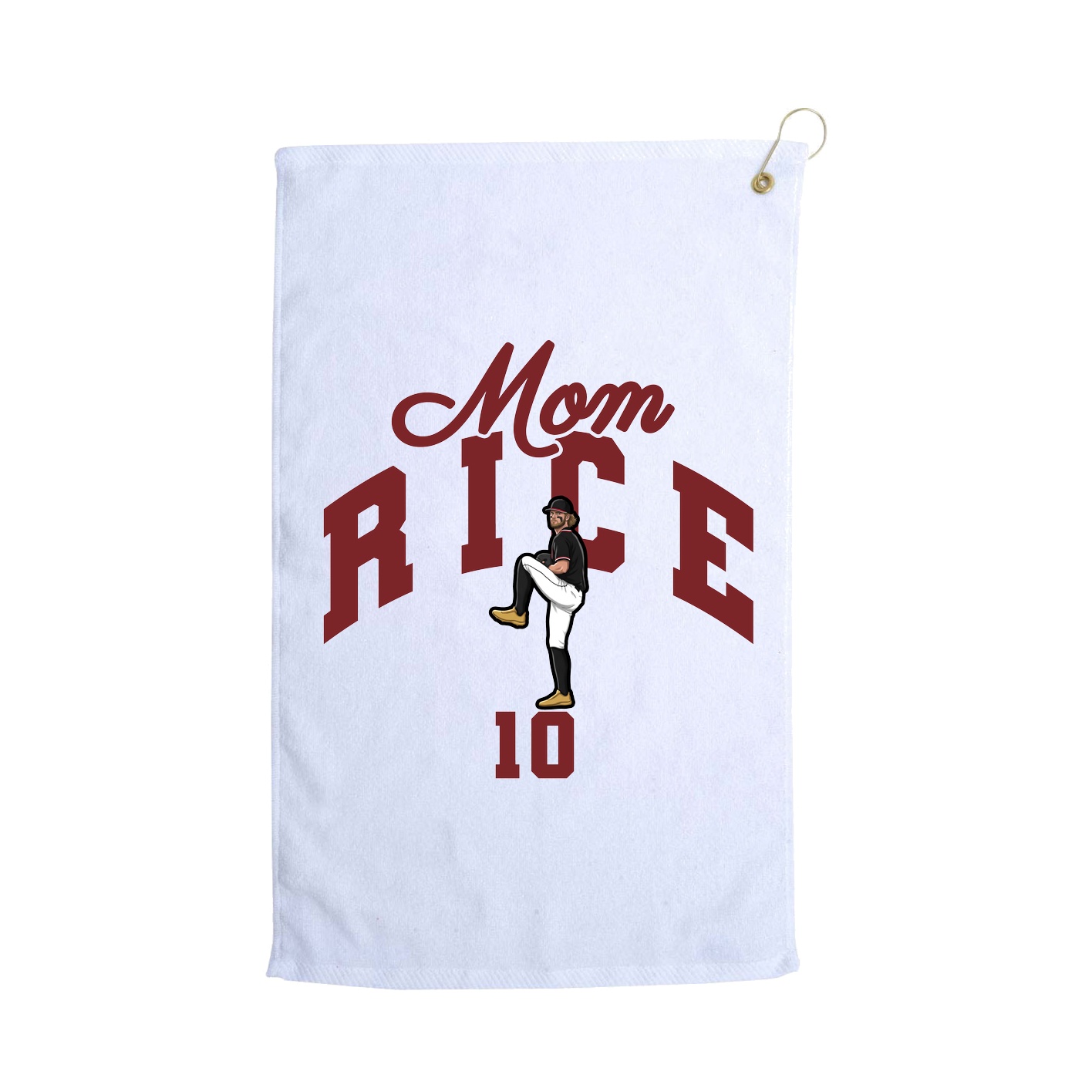 Golf Towel — Mothers Day Arch in White