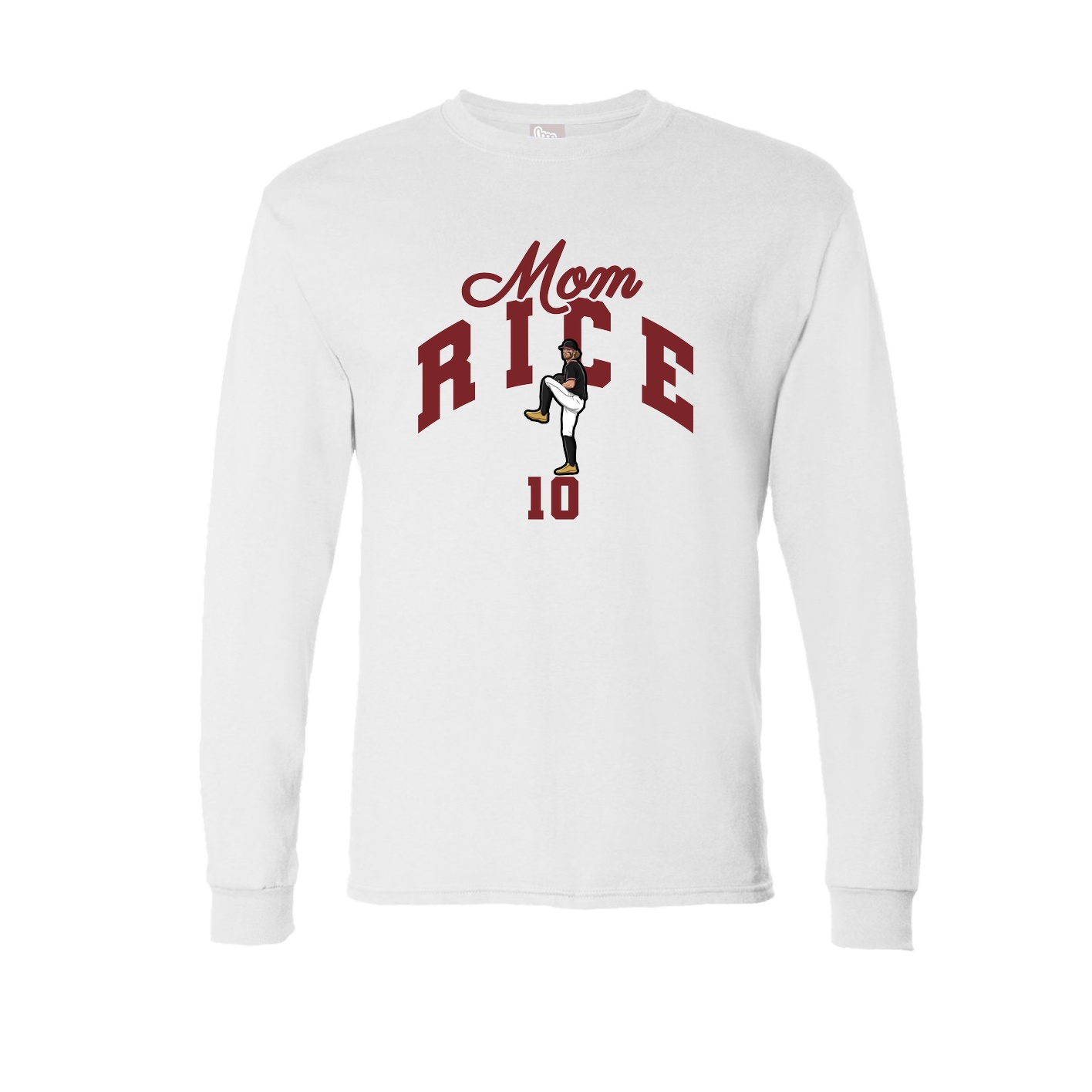 Long Sleeve Tee — Mothers Day Arch in White