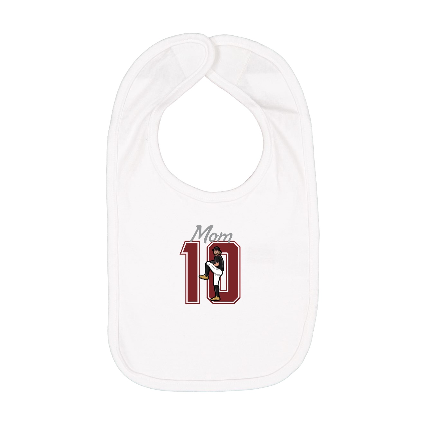 Infant Bib — Mothers Day Shirsey in White