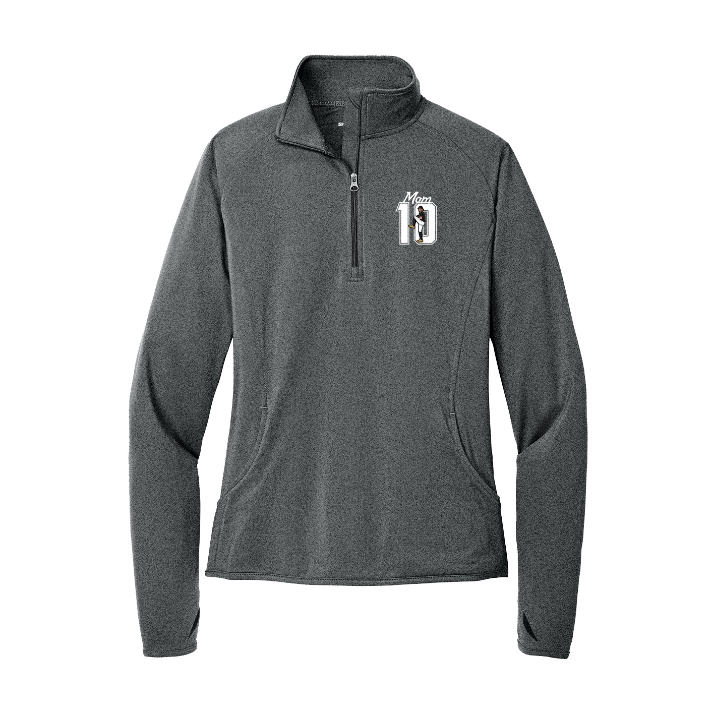 Women's Q-Zip Pullover — Mothers Day Shirsey in Grey