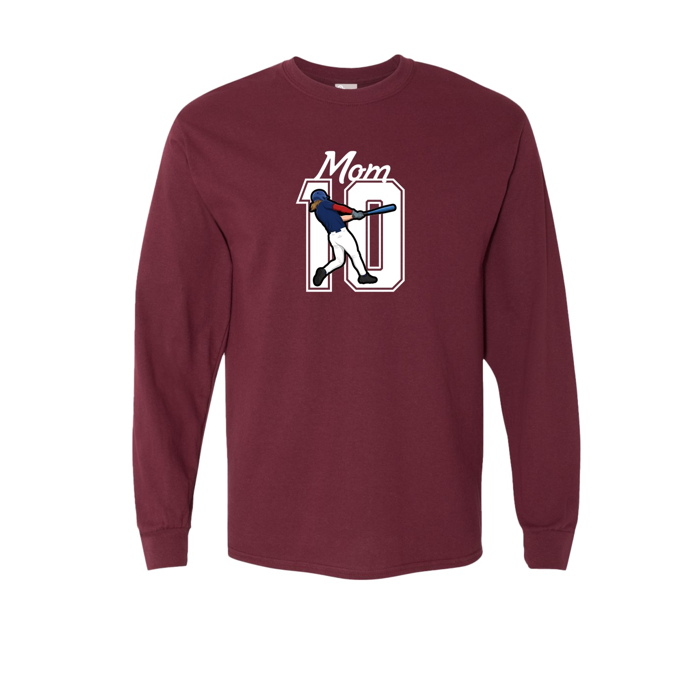 Long Sleeve Tee — Mothers Day Shirsey in Maroon