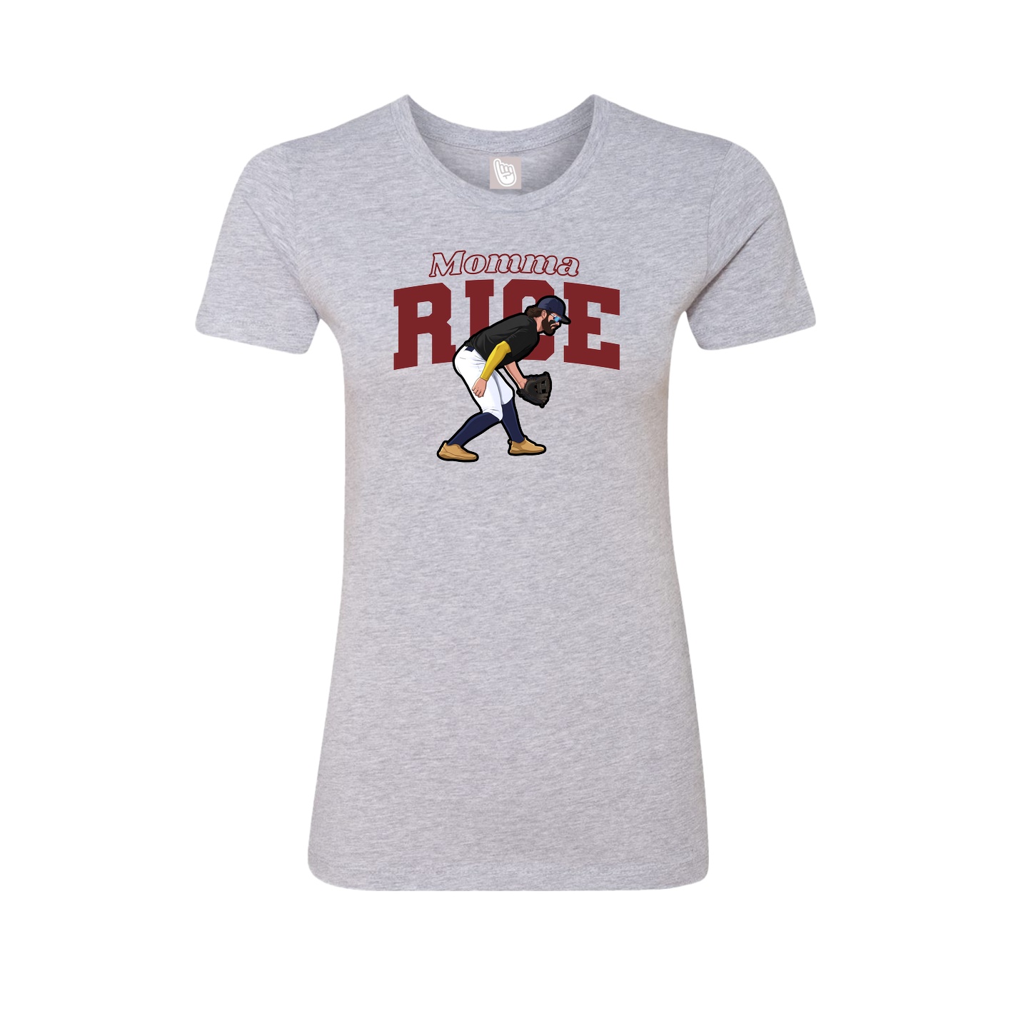 Womens Tee — Mothers Day Block in Grey