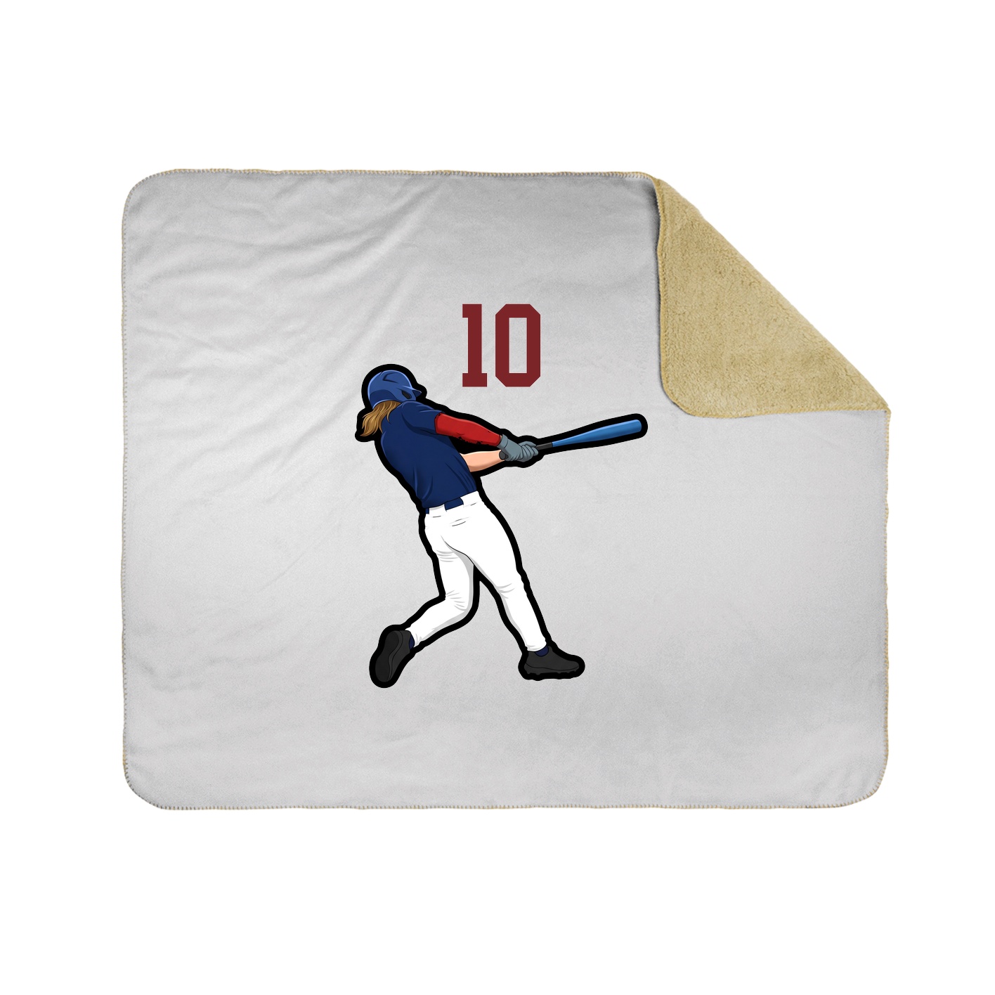 Throw Blanket — Number Top in White