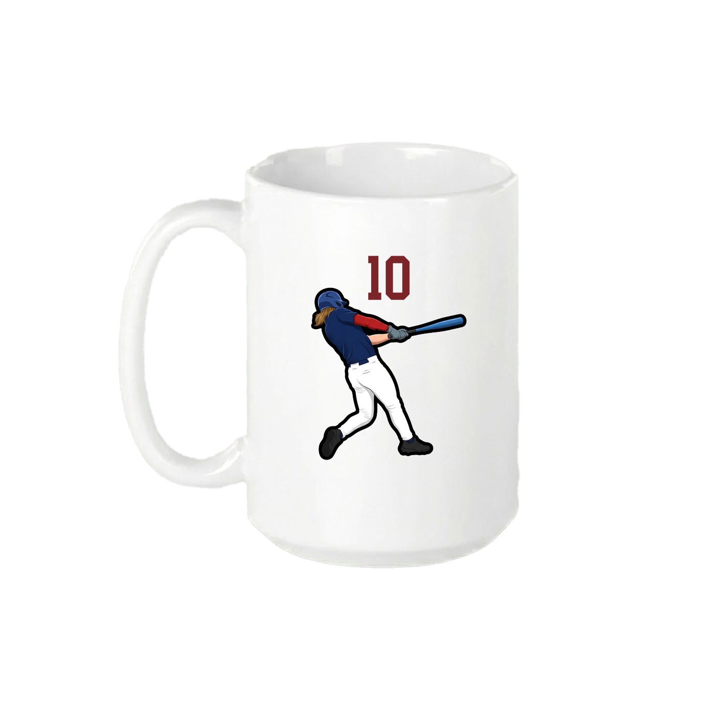 15oz Coffee Mug — Number Top in White