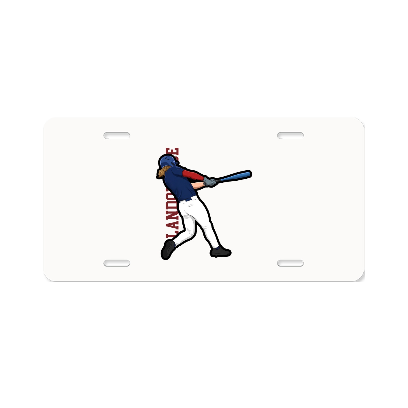 License Plate — Name Vertical in Classic