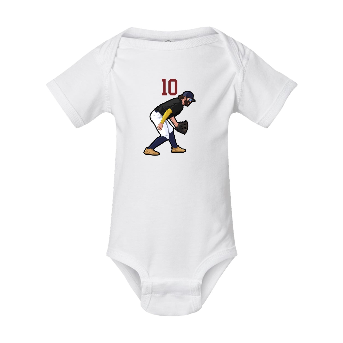 Baby Onesie — Number Top in White