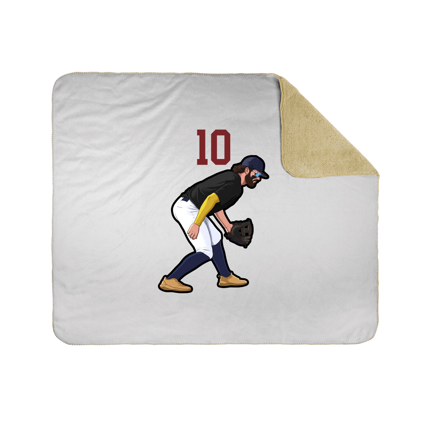 Throw Blanket — Number Top in White