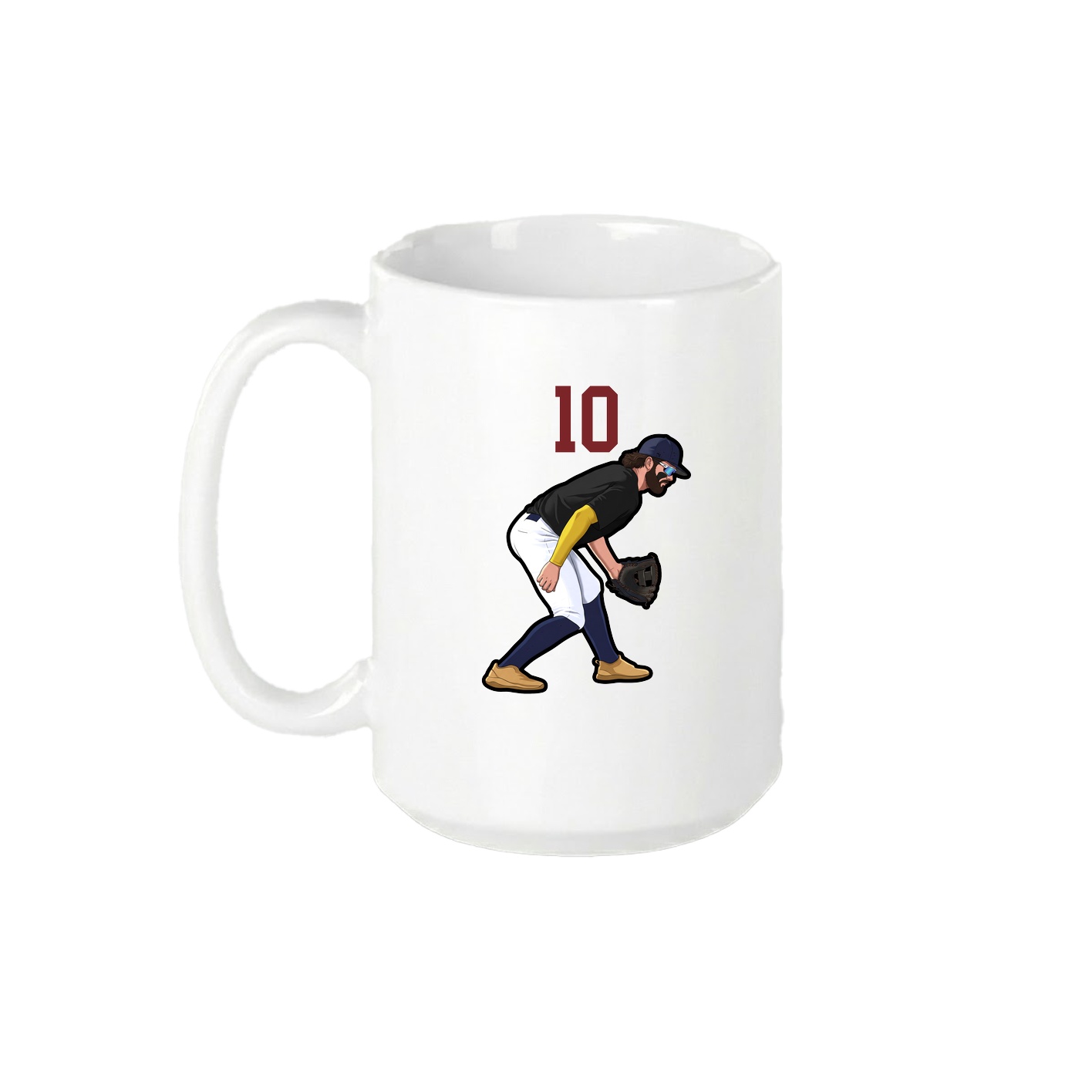 15oz Coffee Mug — Number Top in White