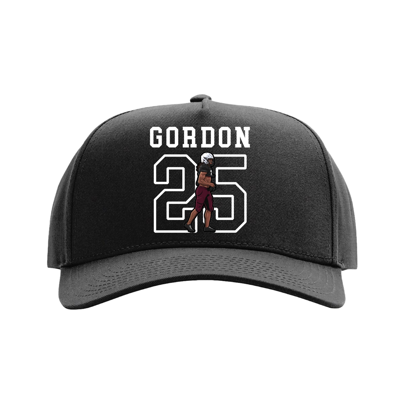 Full Fabric Five-Panel Champ Cap — Shirsey in Black