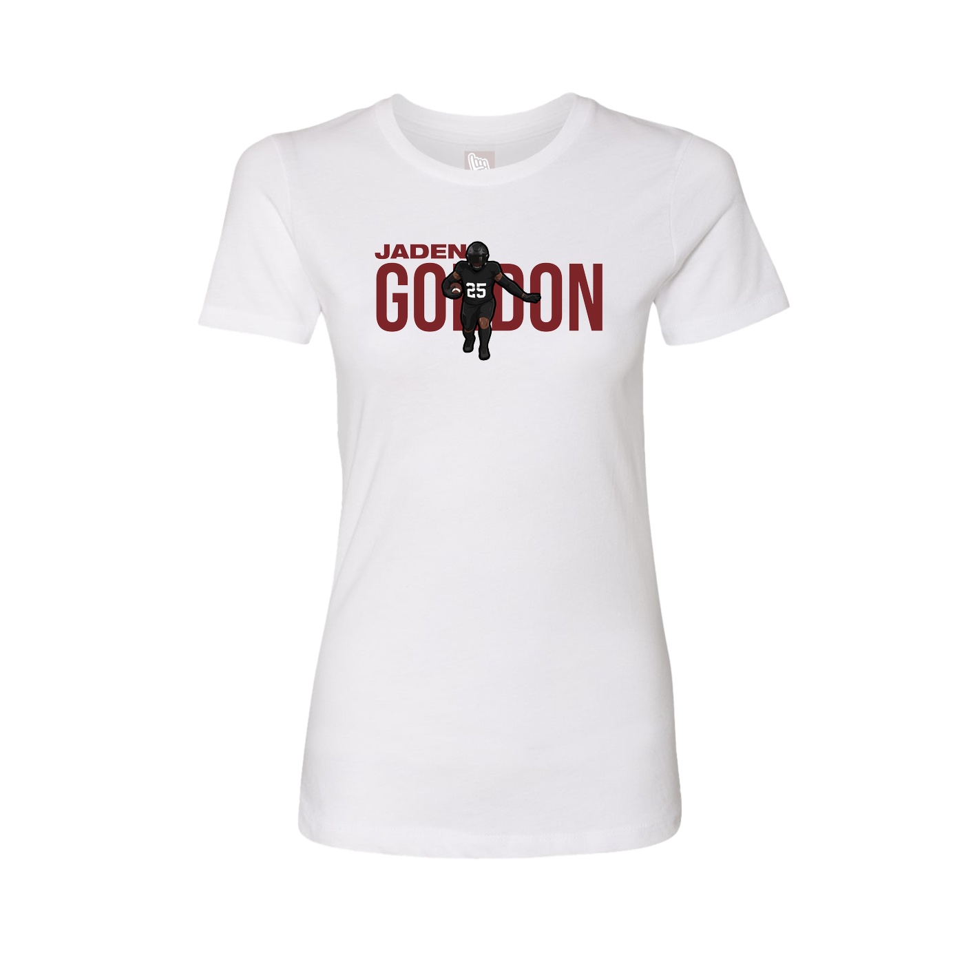 Fitted Women's Tee — Player Name in White