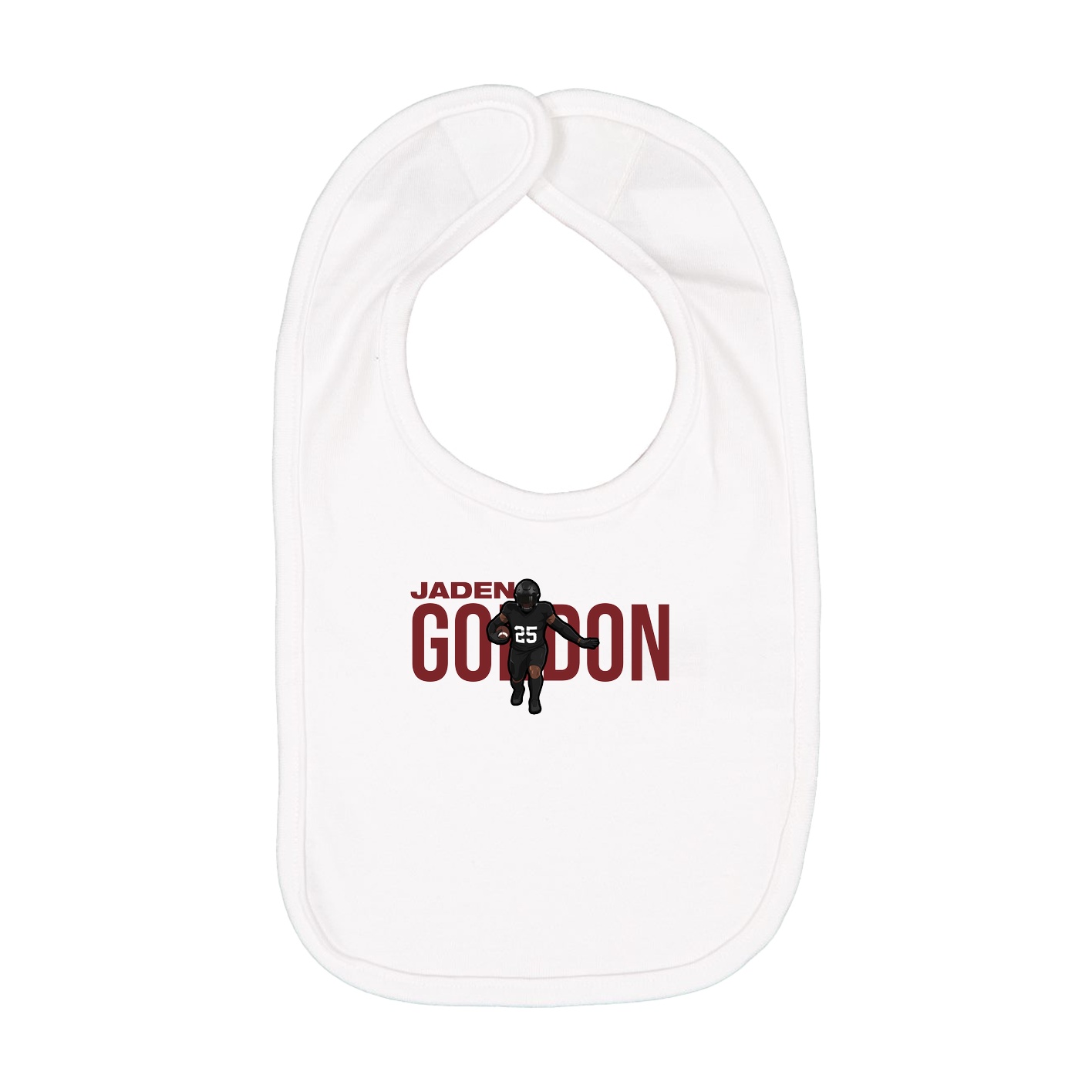 Infant Bib — Player Name in White