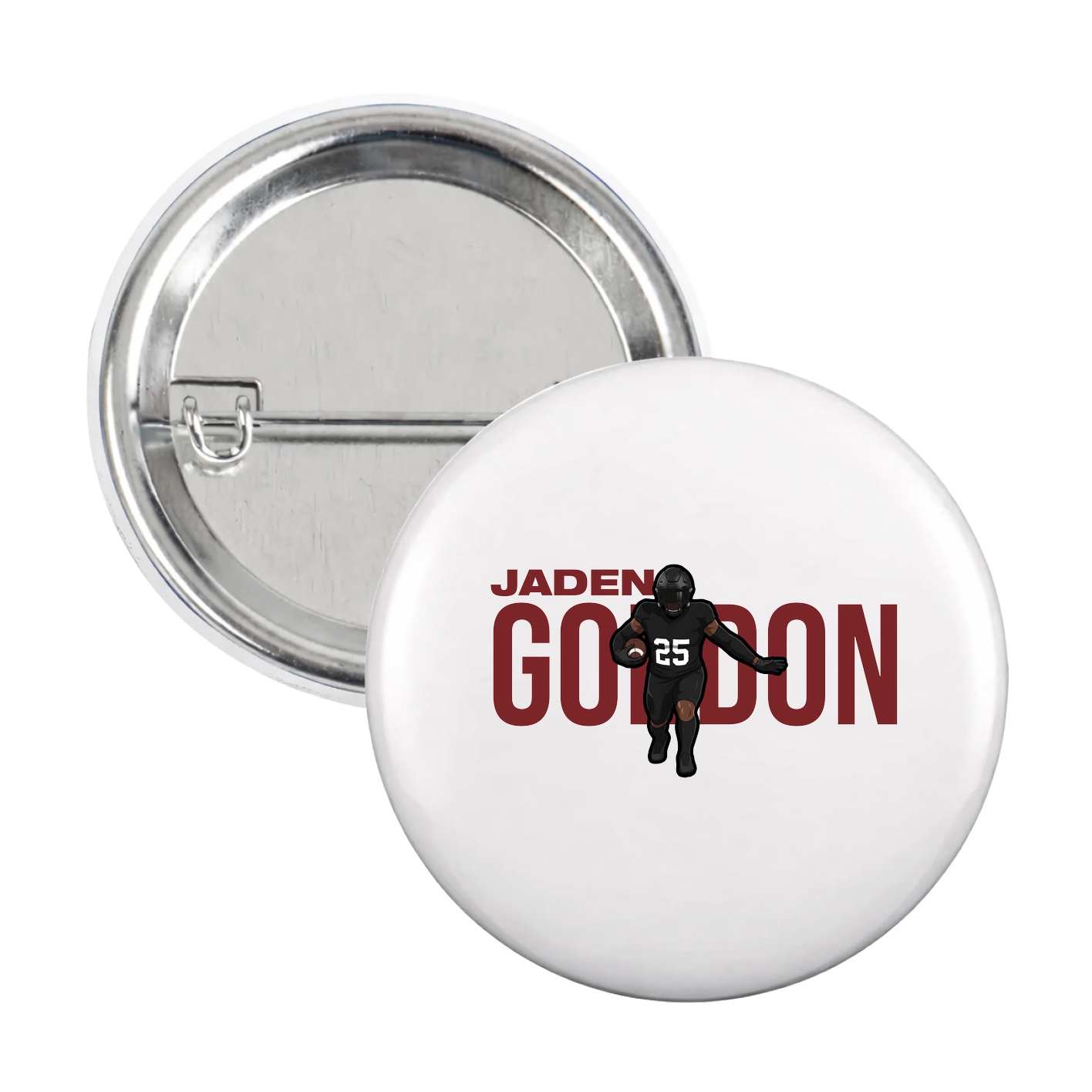 Game Day Button — Player Name in White