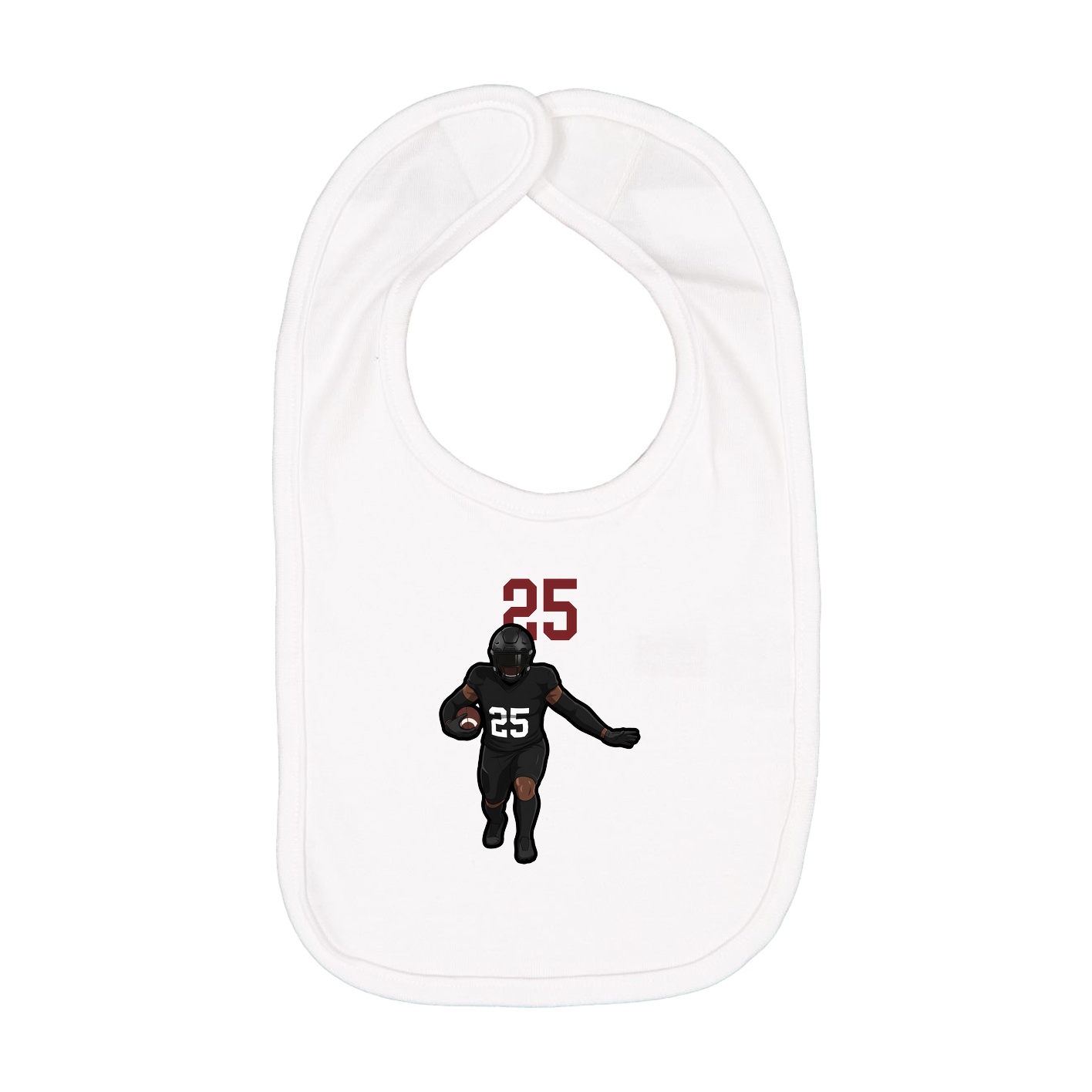 Infant Bib — Number Top in White