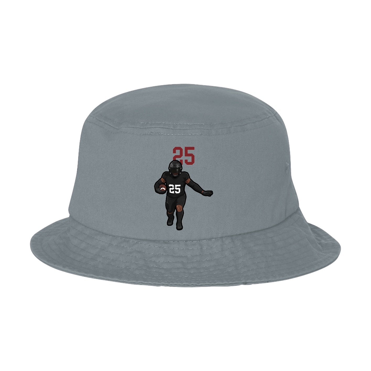 Bucket Cap — Number Top in Grey