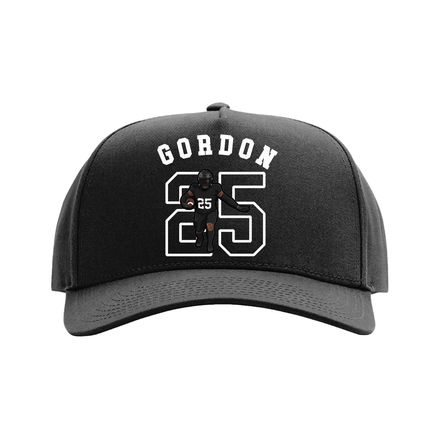 Full Fabric Five-Panel Champ Cap — Shirsey Arch in Black
