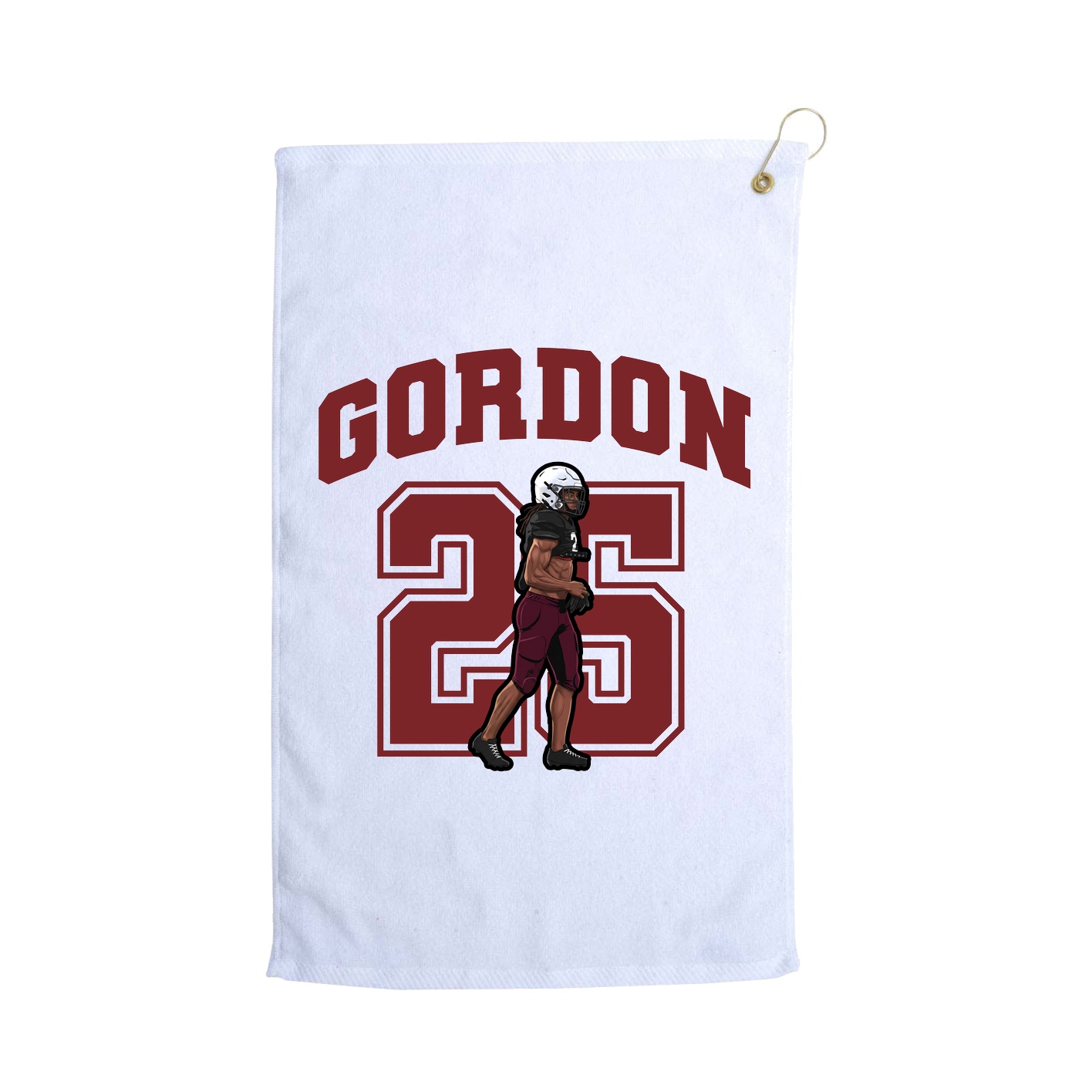 Golf Towel — Number in White