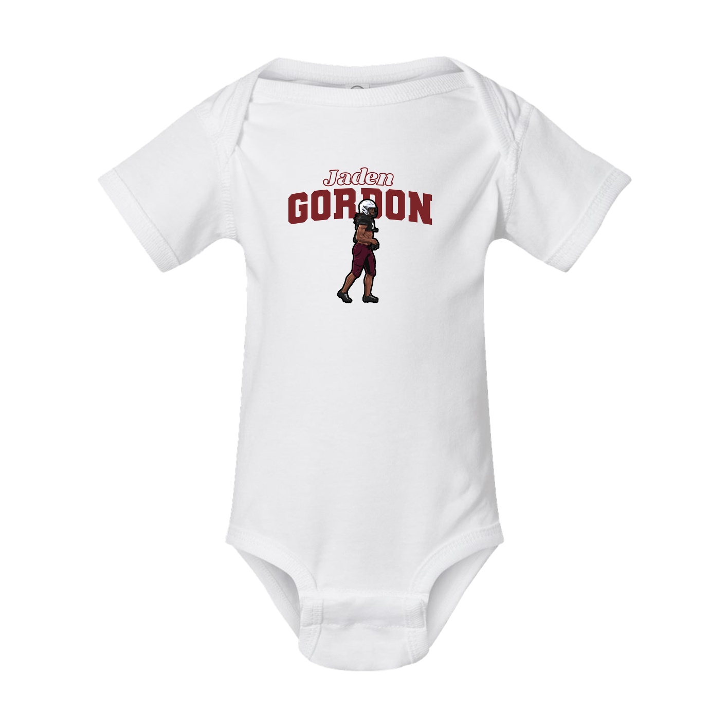 Baby Onesie — Name Arch in White