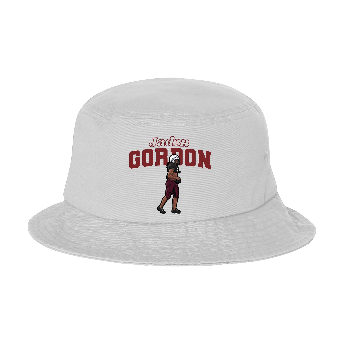Bucket Cap — Name Arch in White