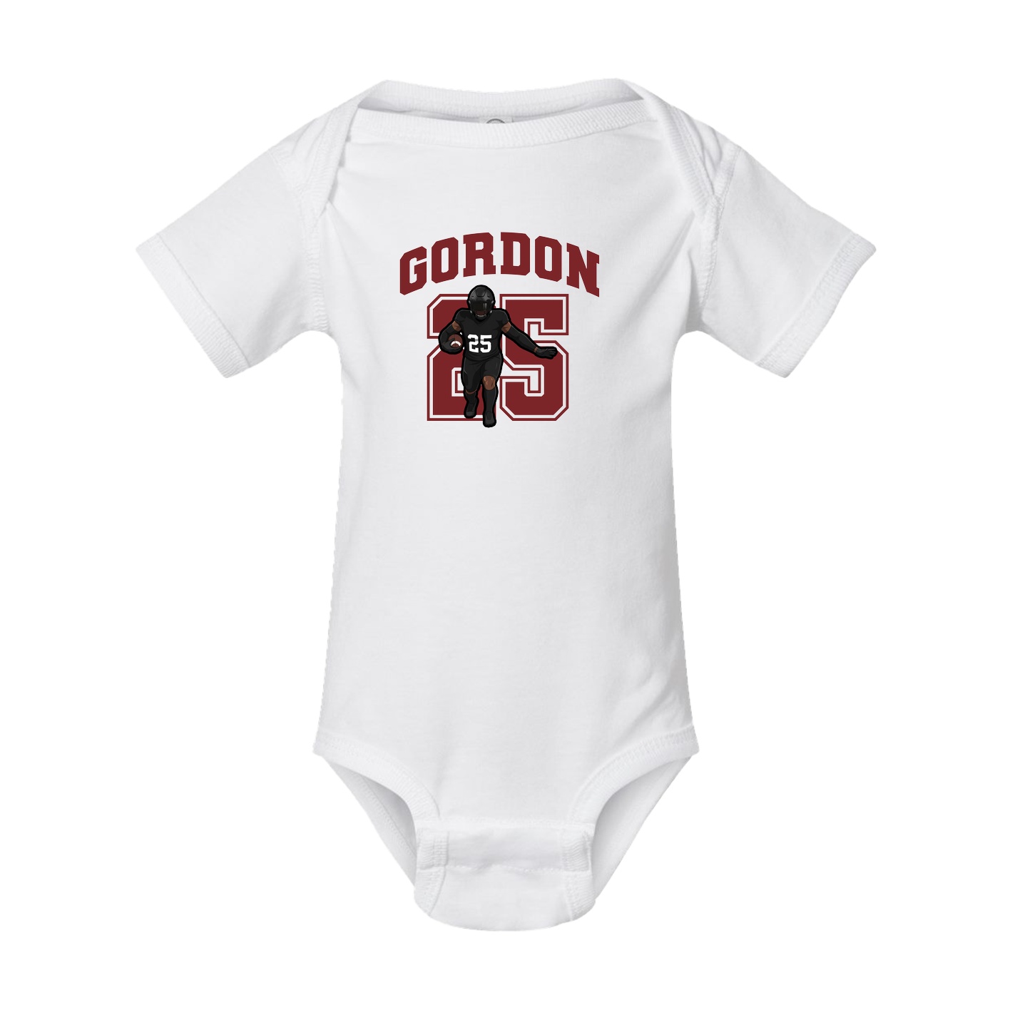 Baby Onesie — Number in White