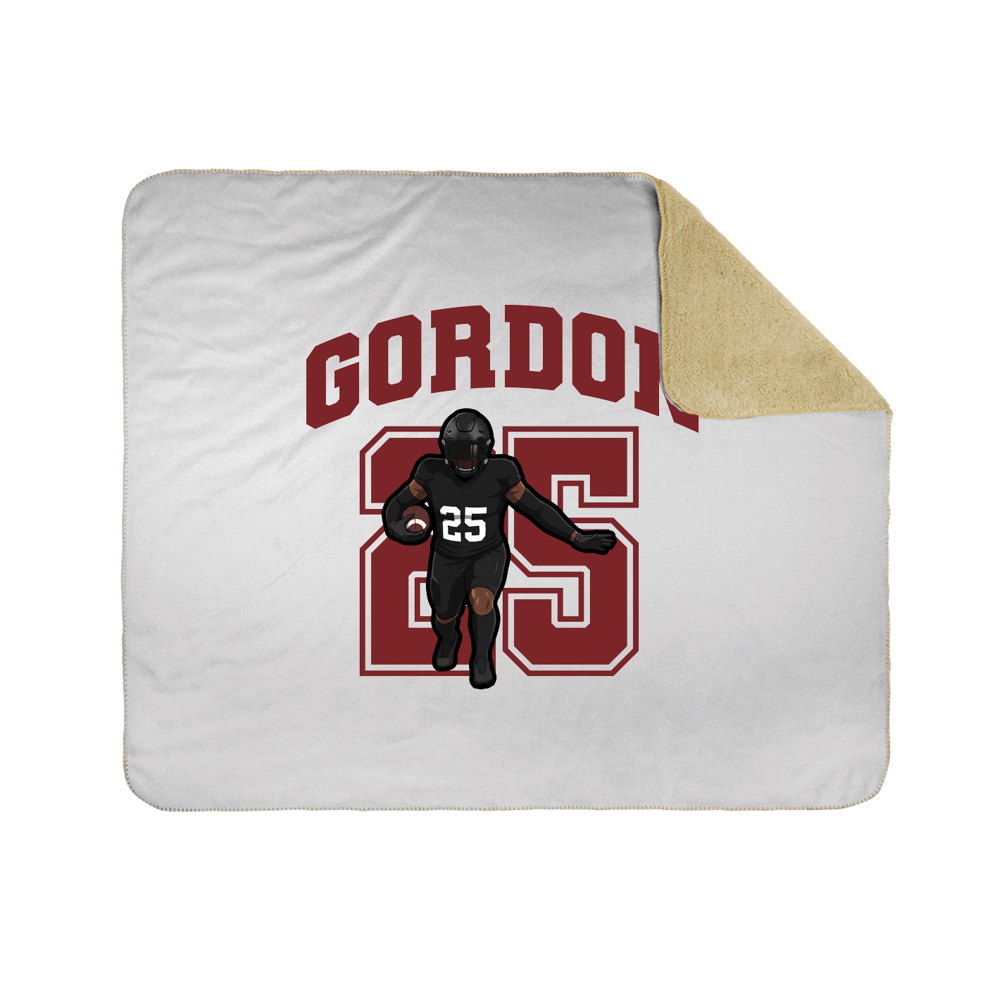 Throw Blanket — Number in White