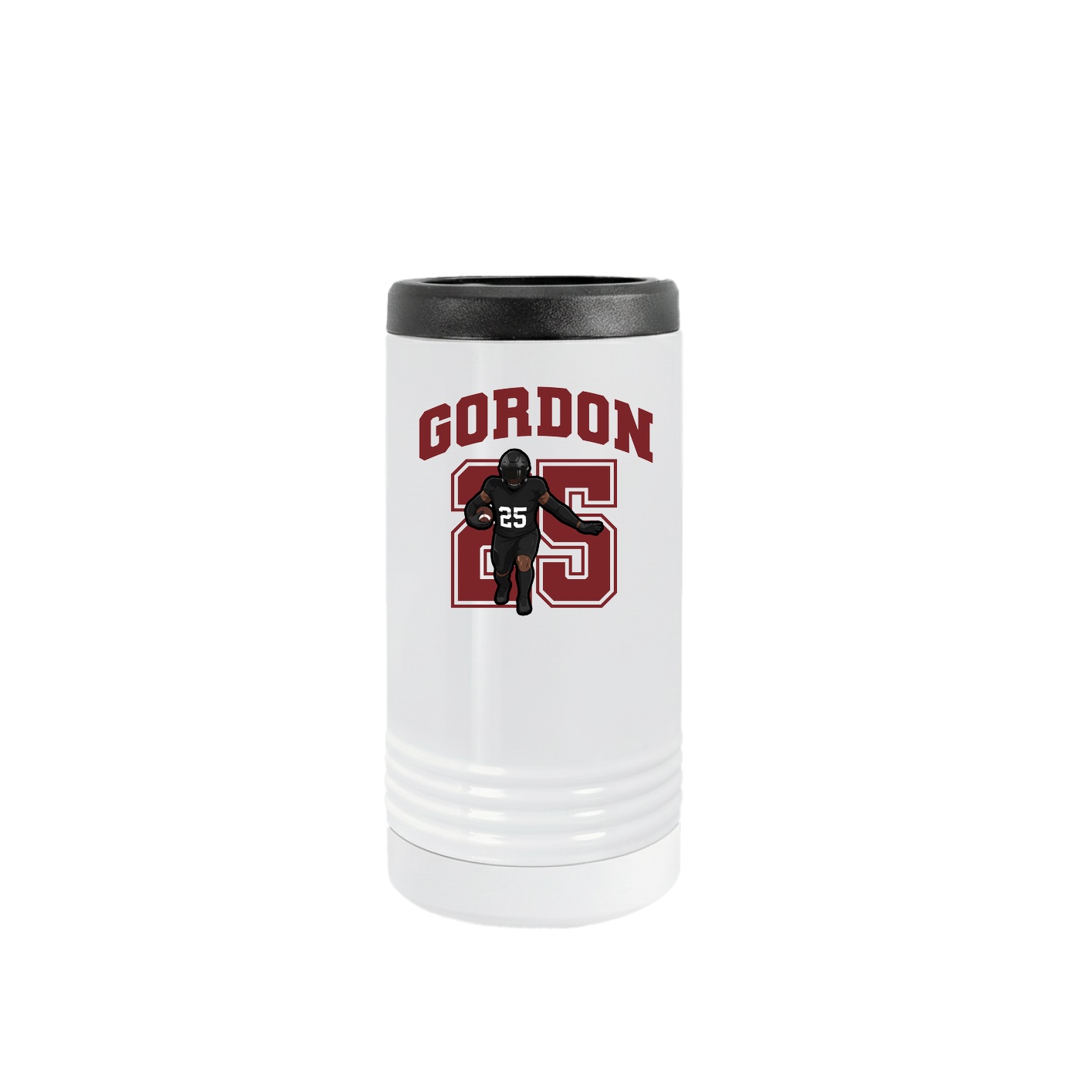 Slim Beverage Holder — Number in White