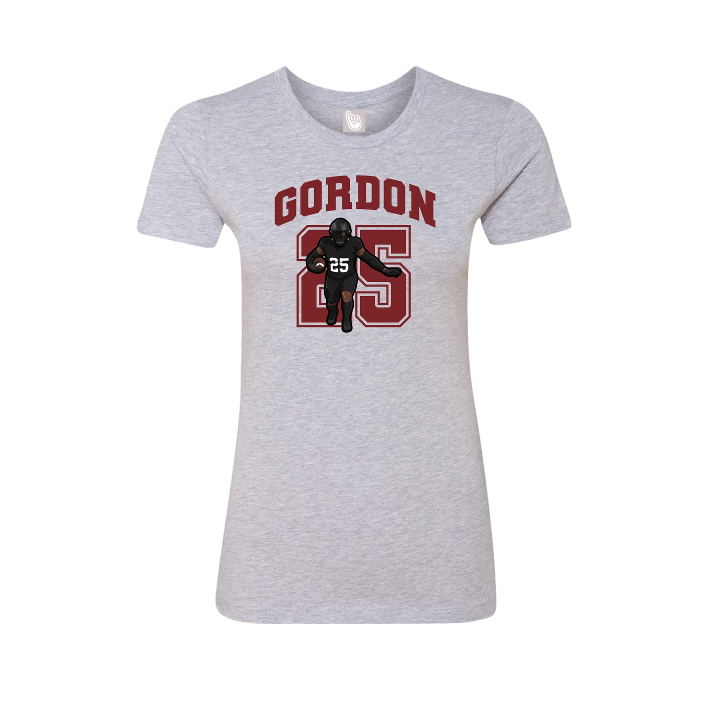 Fitted Women's Tee — Number in Grey