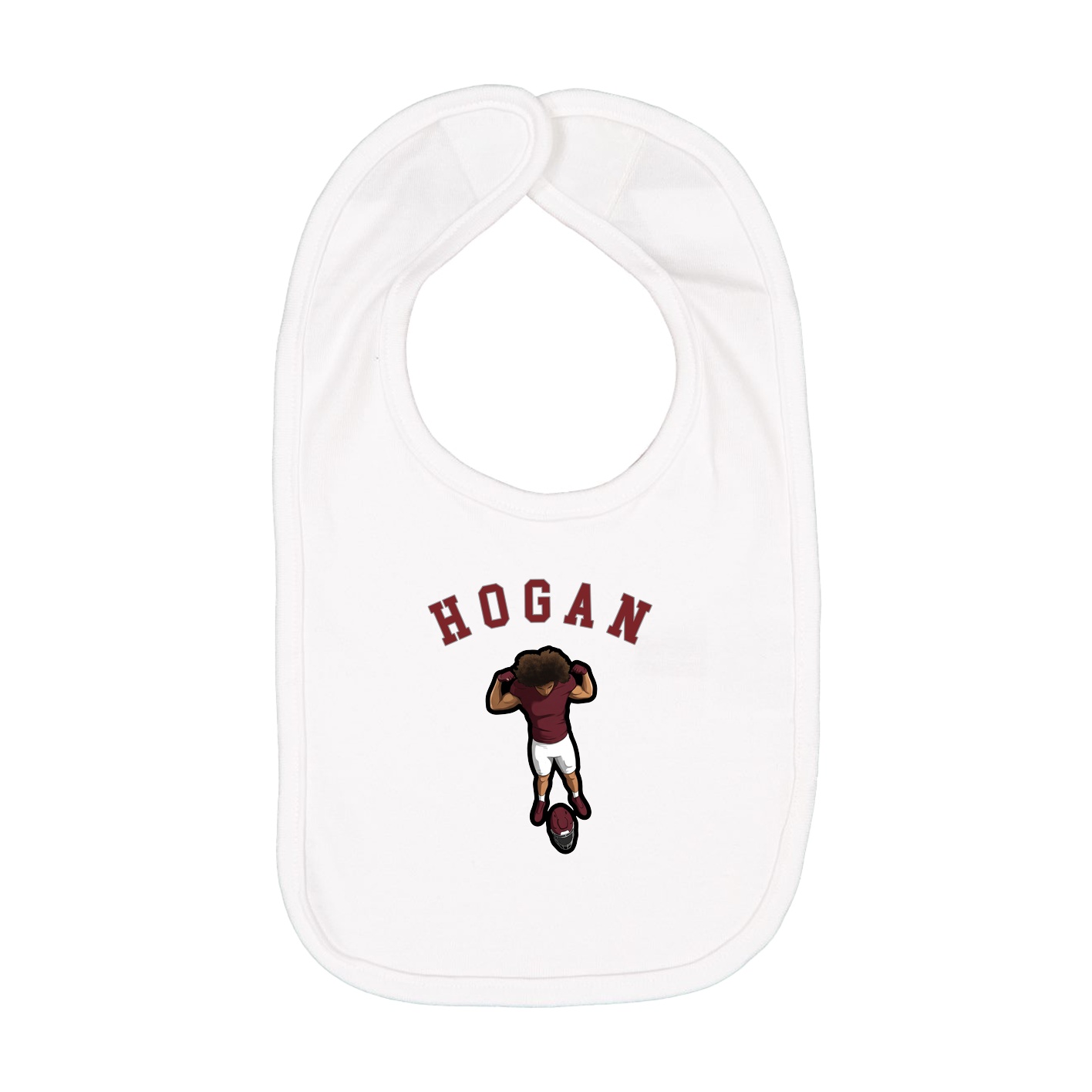 Infant Bib — Shirsey Arch in White