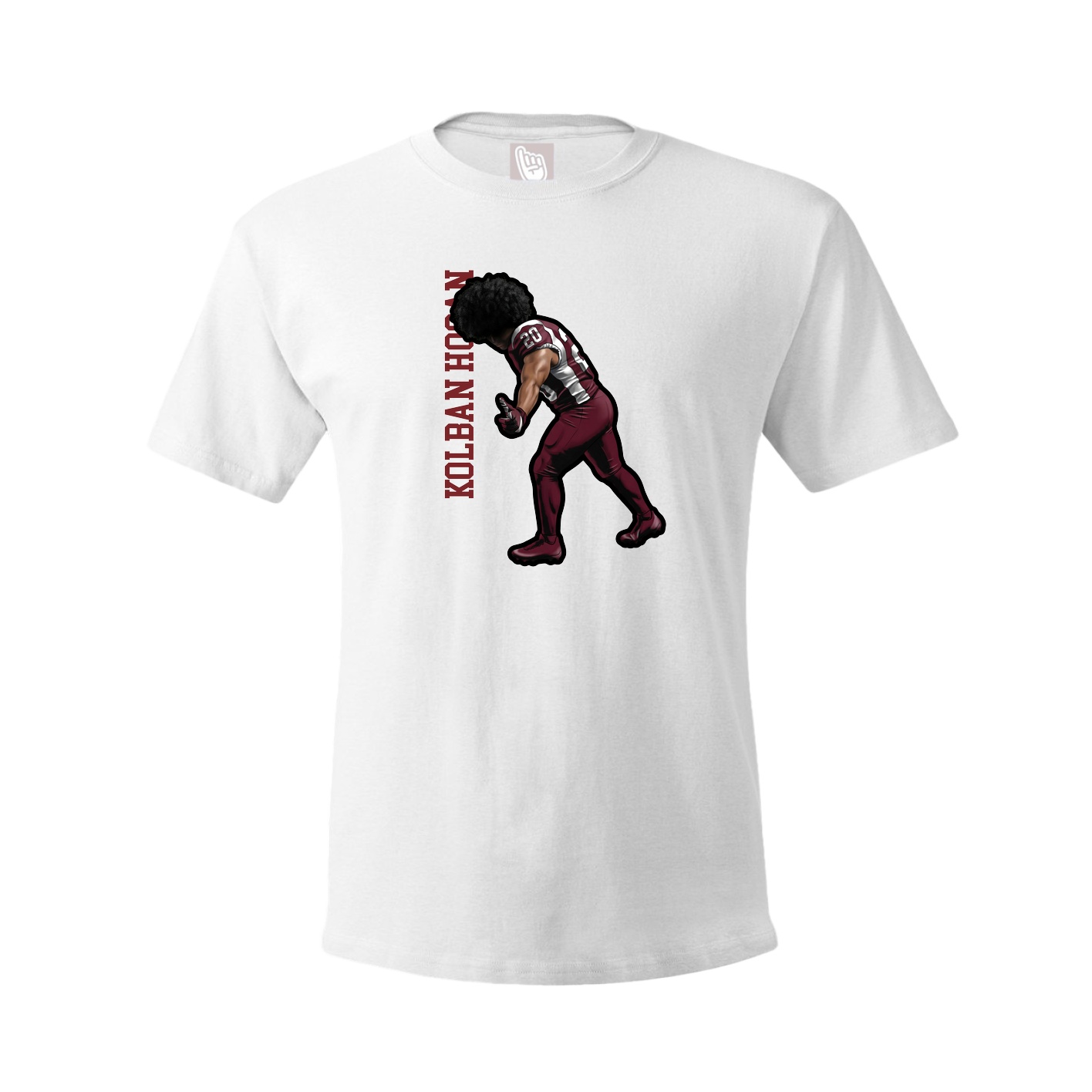 Youth Tee — Name Vertical in White