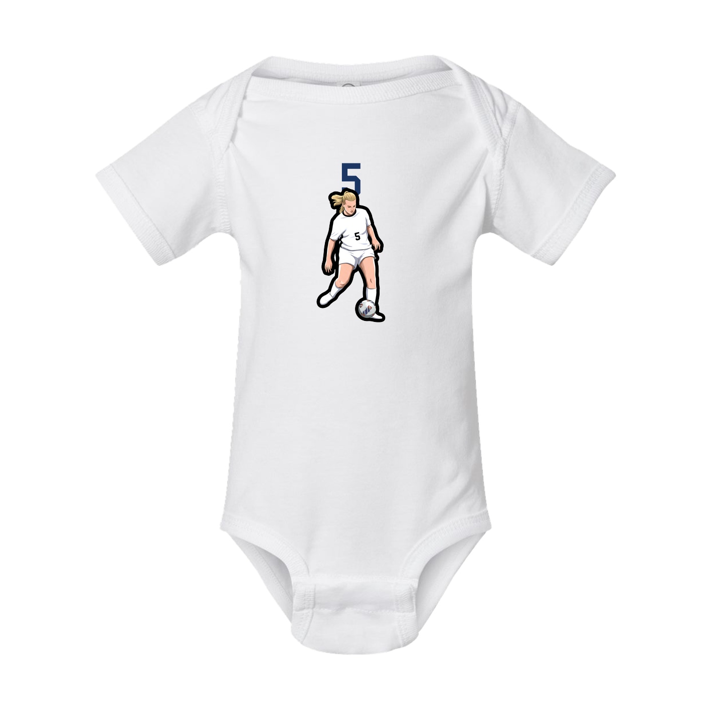 Baby Onesie — Number Top in White