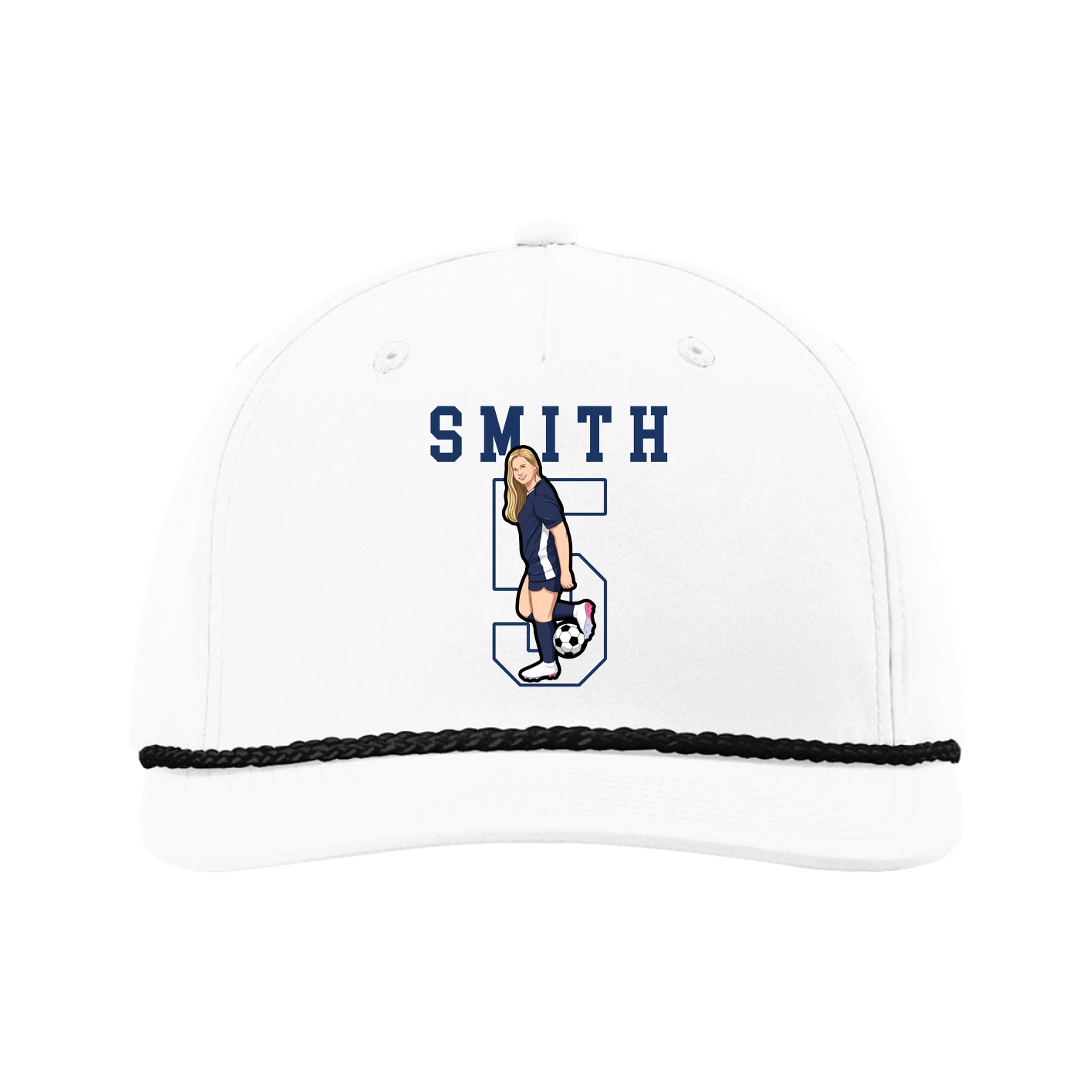 Five-Panel Classic Rope Cap — Shirsey in White