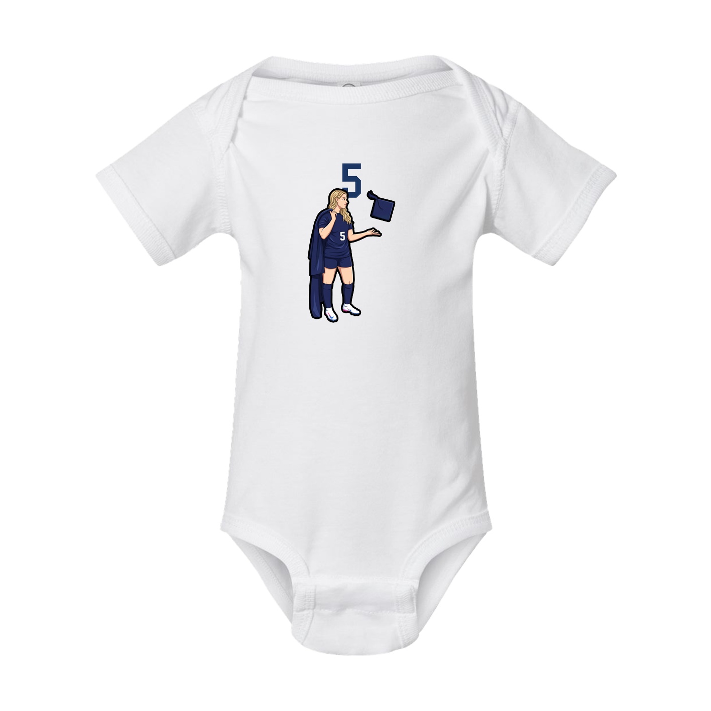 Baby Onesie — Number Top in White